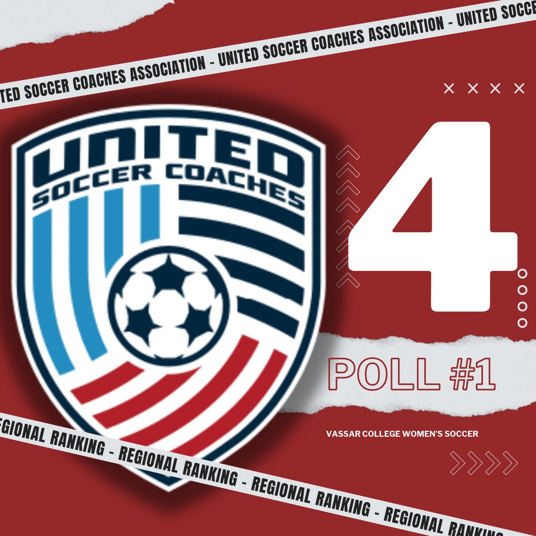 VassarWSoccer's tweet photo. First poll, first ranking! VCWS off to a great start!! ⚽️🏆

#vcws #usc #ranked #ncaasoccer #vassarcollege https://t.co/sQDgJTg5T6