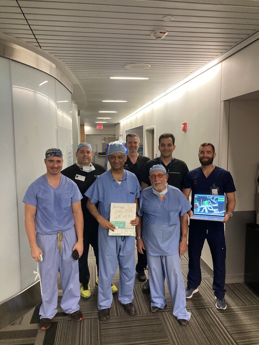 terumoneuro's tweet photo. Thank you, Dr. @_AdnanSiddiqui and Dr. @EladLevyMD and the rest of the team at the @UB_Neurosurgery for executing a great live WEB case during #CNS2023! Make sure to stop by the MicroVention booth for hands on with the new sizes of the WEB device. #WEBdevice #OneAndDone #neurovasular #neurosurgery #neurotwitter