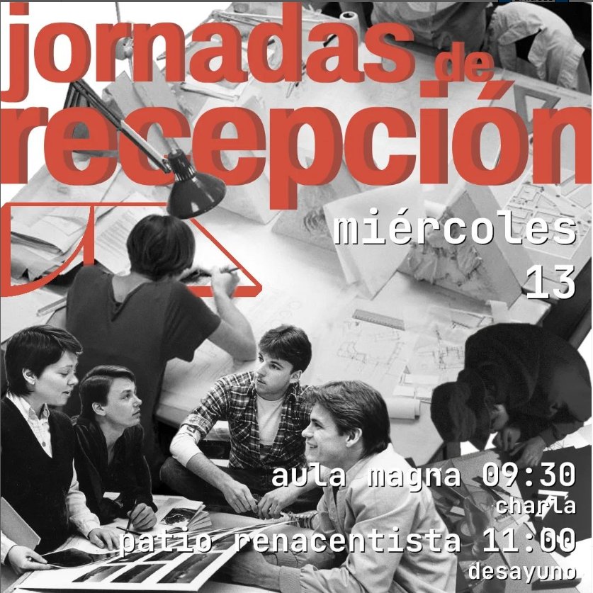 JORNADAS DE RECEPCIÓN PARA NUEVOS ESTUDIANTES
mañana miércoles en el Aula Magna se realizarán charlas informativas sobre los servicios que ofrece la UGR y una presentación de la Escuela para nuevos estudiantes, además,a las 11h en el patio renacentista, se celebrará un desayuno!
