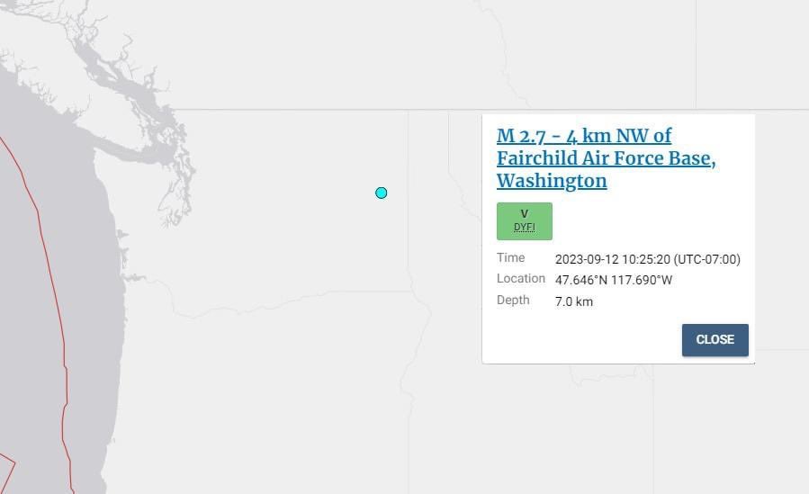 Wow! Magnitude 2.7 Earthquake 4 km northwest of Fairchild Air Force Base this morning! 
Tonight on <a href="/KHQLocalNews/">KHQ Local News</a> , we talk with those who felt/heard the earthquake, and we will be talking with a seismologist to get some expert insight into this.
