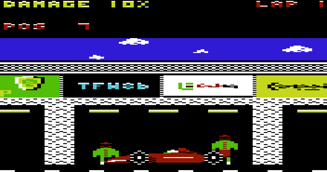 Gansteeth's tweet photo. After a few months of toil, the sequel to my VIC 20 racer is finished.  Super Monza GP 2 needs a 32K expansion and can be found at: https://t.co/tUnCGHlVj5 #vic20 https://t.co/P1Ojf0Z4RC