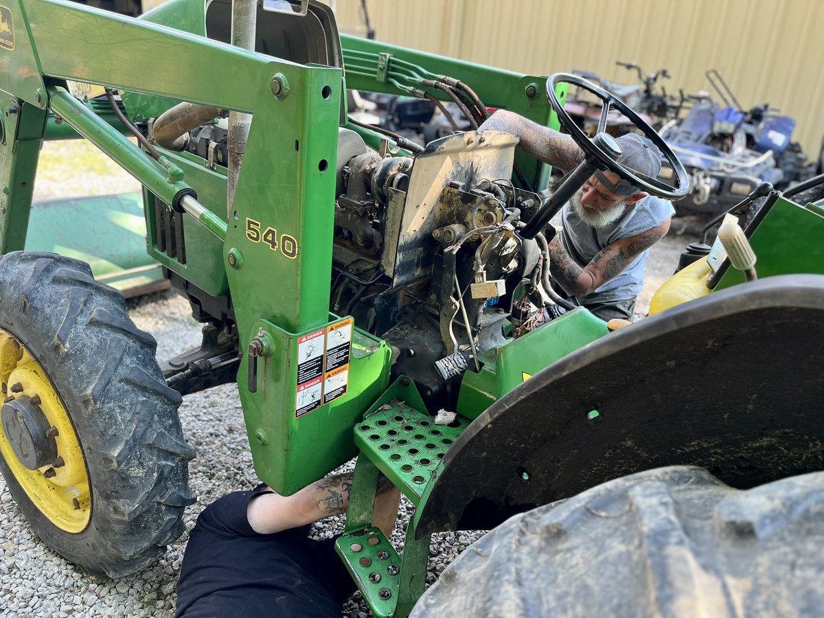 Hard at work repairing the hydraulic lines on this tractor! 

Do you need hydraulic repairs? Gives us a call today! We’d love to have your business! 

#hydraulicrepair #hydraulicrepairs #hydraulicsystem #heavyequipmentrepair