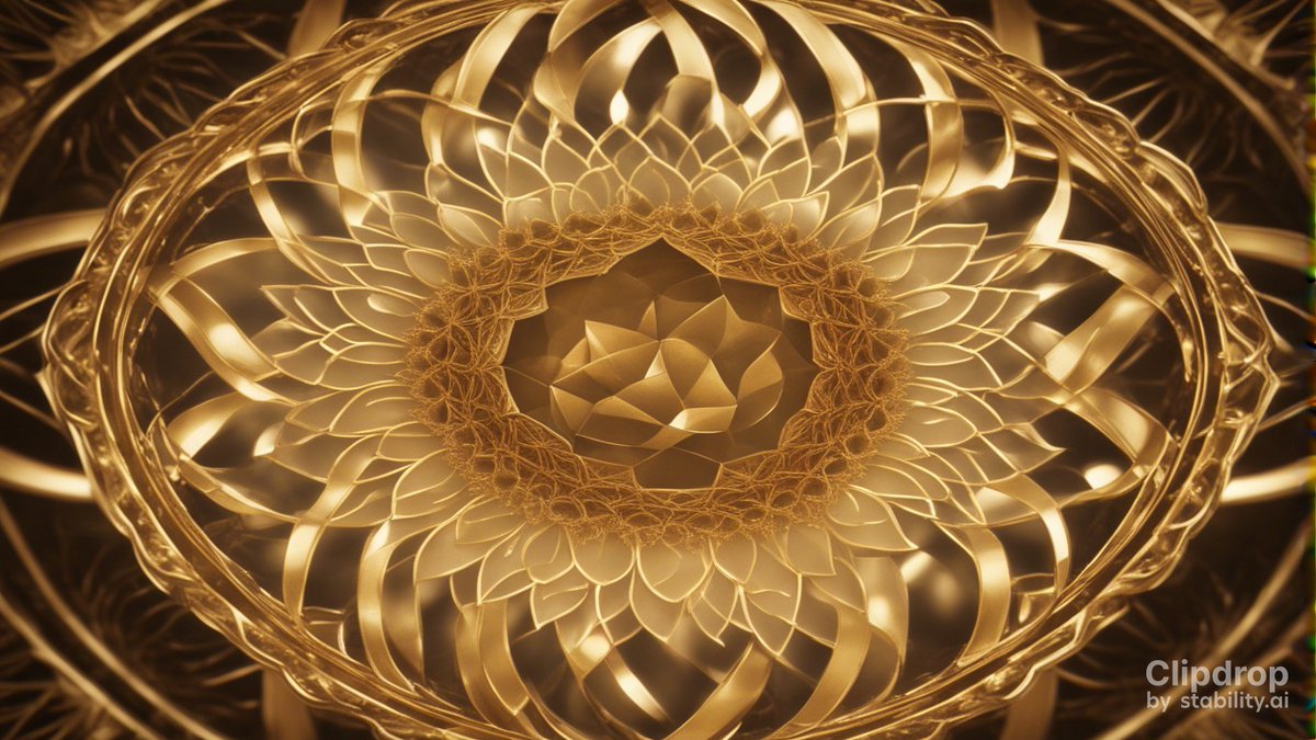 MichalCilek's tweet photo. 700 again... so as promised, here are the 3 Golden Sacred Geometry Flowers, each with a code in the prompt. You can bookmark the post and therefore the codes... perhaps there will be some future use.
#Secret #Sacred #Geometry #DigitalFlower #IsPower
Thanks again to you all (for a quick "recuperation" from below 700) and looking forward to the next goal, but most of all, I am enjoying the voyage with you all.
What if we could create something nice together. Let me think about it. This was a great day, full of changes and news, thank you, and let me wish you all my Cordial Best Wishes. Sincerely Michal