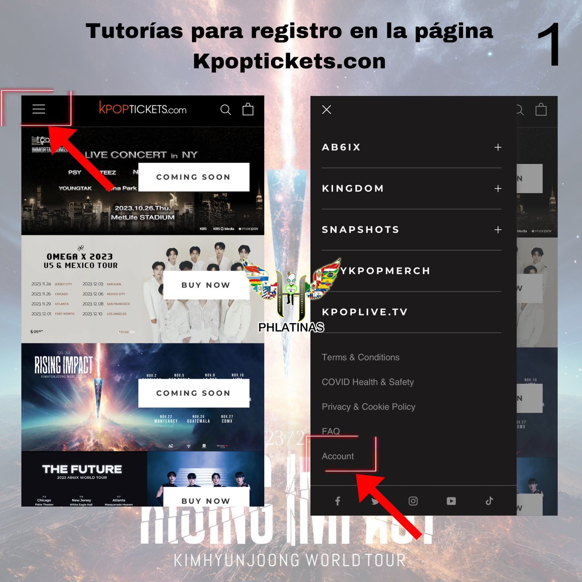 ProyectosHenec2's tweet photo. 🚨INFORMACIÓN IMPORTANTE🚨

Henecias ya están dando a conocer más información sobre el «23/24 KIM HYUN JOONG  'RISING IMPACT'» World Tour 🥹❤️🙌🏻🎶🎵🌎

✋ Antes de continuar es necesario que sepan que trataremos de ser lo más claras y precisas posible con la información, hasta investigamos al respecto tratando de no dejar ideas sueltas que den lugar a confusiones, por lo que es de vital importancia puedan leer detenidamente 🧐⏳

Studio PAV LATAM @studiopav_latam (promotora del evento) ha dado a conocer que la venta de boletos para este concierto tendrá variantes a la que tradicionalmente conocemos. 

En esta ocasión el boleto de acceso al concierto y los beneficios que podrás recibir serán vendidos por separado.

Por el momento la promotora ha dado a conocer que iniciara con la VENTA para ADQUIRIR los BENEFICIOS y posteriormente dará a conocer las fechas y sitios de venta de boletos para ver el espectáculo (Aquí te brindamos todos los detalles)

Podrás conocer las fechas y los lugares en los que se presentará KIM HYUN JOONG 👽👑 revisando las imágenes adjuntas a esta publicación ⬇️⬇️⬇️

⛔ INFORMACIÓN GENERAL:

▪️ SITIO DE VENTA - BENEFICIOS: https://t.co/WYGrhhPl0u (debes estar debidamente registrado en el sitio, por lo que les dejamos un tutorial para que puedan hacerlo sin complicaciones) 

▪️FECHA DE VENTA: 

- 14 de septiembre a partir de las 2pm (Hora Bogotá, Colombia) Esta venta es para miembros EARLY ACCESS (miembros que anteriormente hayan comprado cualquier boleto para cualquier otro evento en el sitio) que seguramente no aplica al menos para el 90% de nosotras.

- A partir del 15 de septiembre para el resto del público a partir de las 2pm (Hora Bogotá, Colombia).

▪️ MÉTODOS DE PAGO: Tarjeta crédito/débito (Visa, MasterCard, AMEX, Discovery), PayPal, GooglePay, otros ... (Ver imágenes adjuntas a este post para conocer todos los métodos de pago disponibles)

⚠️ IMPORTANTE: 
La venta de boletos de beneficios es LIMITADA por lo que tengan en cuenta que se pueden agotar en cualquier momento. 

▪️ PAQUETES DE BENEFICIOS:

🔺 VVIP 🔝✨🌟
Incluye: Poster Autografiado / Photo Card Autografiada / Sound Check / Foto Grupal / Sesión de Hi-Touch

🔺 VIP 🌟
Incluye: Poster / Photo Card / Foto Grupal / Sesión de Hi-Touch

▪️ COSTO DE BENEFICIOS:  

- Santiago 🇨🇱
VVIP: 105.000 CLP$  //  VIP 78.000 CLP$

- Sao Paulo 🇧🇷
VVIP: 600 R$  //  VIP 450 R$

- La Paz 🇧🇴
VVIP: 840 $B  //  VIP 630 $B

- Bogotá 🇨🇴
VVIP: 492.000 COP$  //  VIP 369.00 COP$

- México (Guadalajara, Monterrey, CDMX) 🇲🇽
VVIP: 2.150 MXN$  //  VIP 1.600 MXN$

- Guatemala 🇬🇹
VVIP: 946 GTQ$  //  VIP 710 GTQ$

- Lima 🇵🇪
VVIP: 440 PEN$  //  VIP 330 PEN$

- Quito 🇪🇨
VVIP: 120 USD$  //  VIP 90 USD$

- Costa Rica 🇨🇷
VVIP: 65,000 CRC$  //  VIP 50,000 CRC$

⚠️ NOTA IMPORTANTE ⚠️

**TICKET DE ADMISIÓN (Boleto de Concierto) ES REQUERIDO PARA ACCEDER A LOS PAQUETES VVIP Y VIP. 

**LOS PRECIOS NO INCLUYEN IMPUESTOS (Por lo que es necesario contar con dinero extras al momento de realizar su compra)

⚠️ RECUERDA - para usar tus beneficios el día del show necesitarás comprar tu boleto de admisión - estos saldrán a la venta en una fecha posterior, y se venderán a través del vendedor oficial de boletos locales (cada país tendrá su sitio de compra al cual podrás ser redirigido entrando desde https://t.co/WYGrhhPl0u cuando sean habilitadas en cada país) 🎟️

Agradecemos si nos ayudan a compartir la información para que puede llegar a más Henecias 🤗🫶

Sin más que agregar, está es toda la información que conocemos por el momento 🙂😉 a medida vayan publicando más información así mismo la compartiremos con ustedes ☺️

#KimHyunJoong
#キムヒョンジュン
#김현중
#金賢重