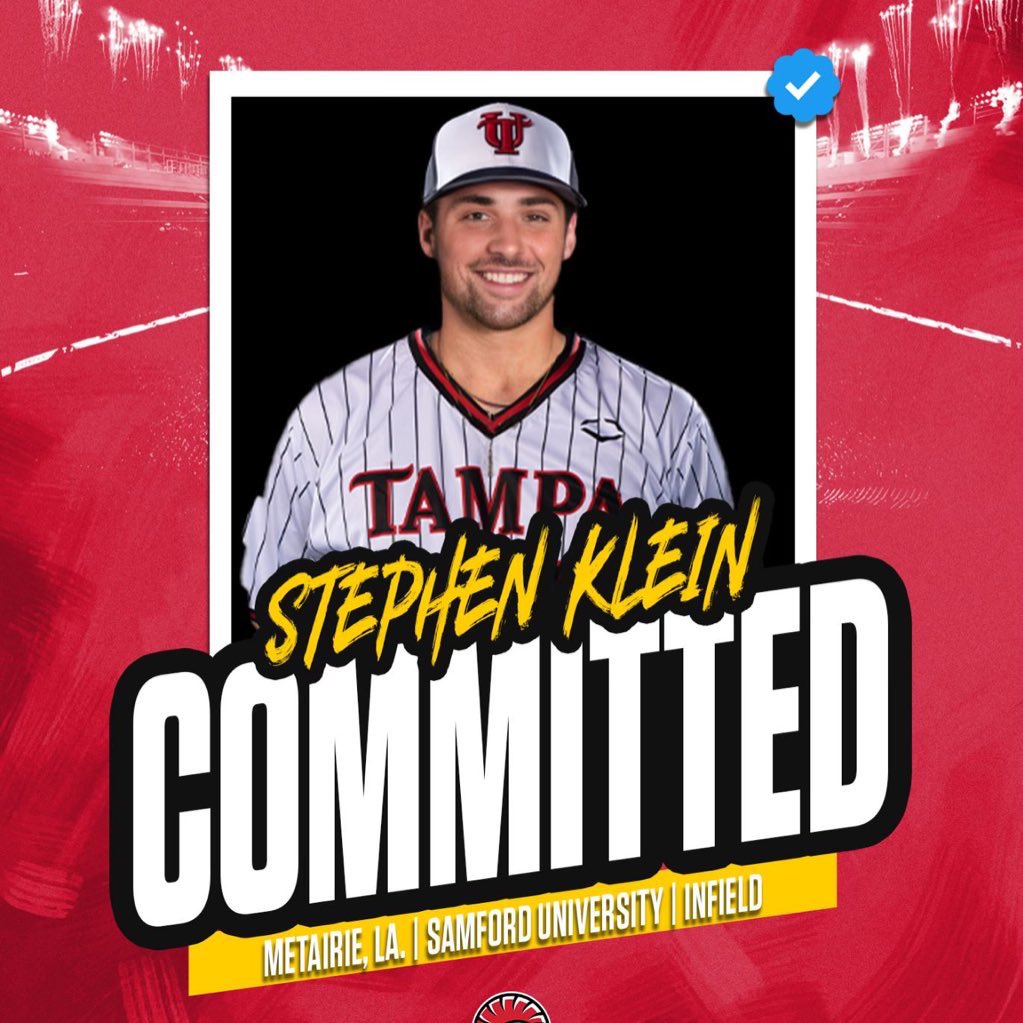 stephen_kleinjr's tweet photo. First, I would like to thank God for giving me strength throughout this entire recruiting process. I am blessed to announce I will be using my last year of college eligibility to play at the University of Tampa this spring. Very thankful for Coach Urso and his staff!

Gods plan. https://t.co/o1qzfaTih1