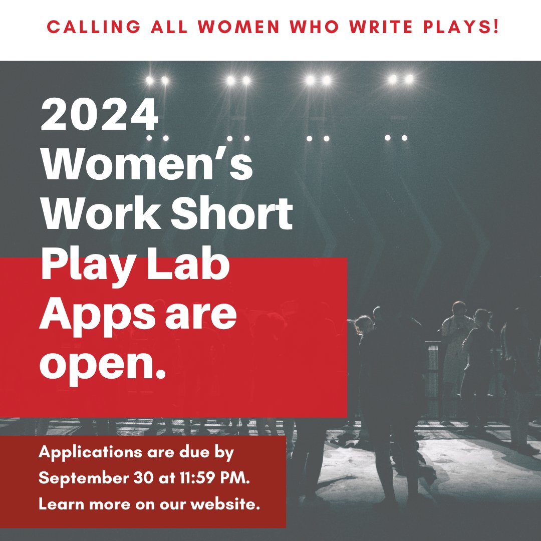 Calling all women who write plays: applications are still open for our 2024 Women’s Work Short Play Lab! Over the course of six months, you’ll write a thirty-minute short play that will then be produced in our August festival. Learn more on our website: newperspectivestheatre.org/ww-project-ind…