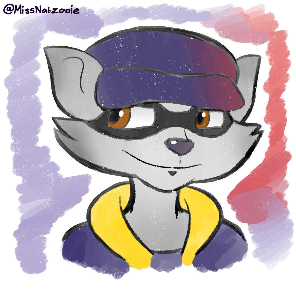 MissNatzooie's tweet photo. Haven't drawn Sly in a while! Here's my attempt at a redraw of his movie design #SlyCooper https://t.co/mSDVRqDH8P