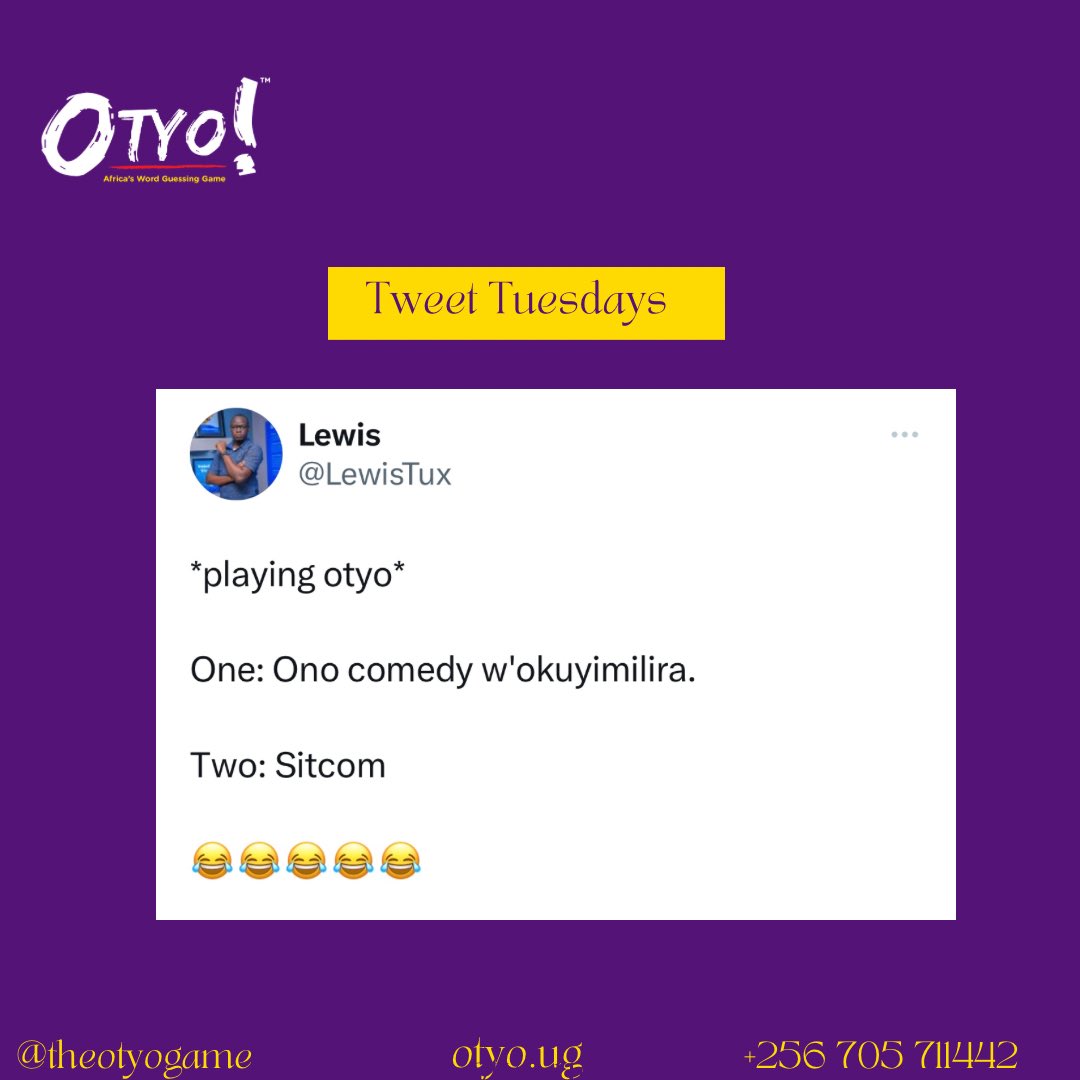 Silent requirement for an Otyo player: Must be creative!

#theotyogame #tweettuesdays #justforlaughs #letsplay #tribeguesses #wordgame #Africangame