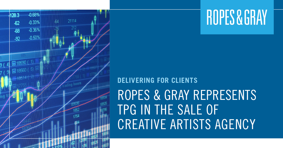 Ropes & Gray is proud to have represented @tpg in the sale of a majority stake in Creative Artists Agency to French holding company Groupe Artémis. #privateequity #tax #finance bit.ly/48cCd7i