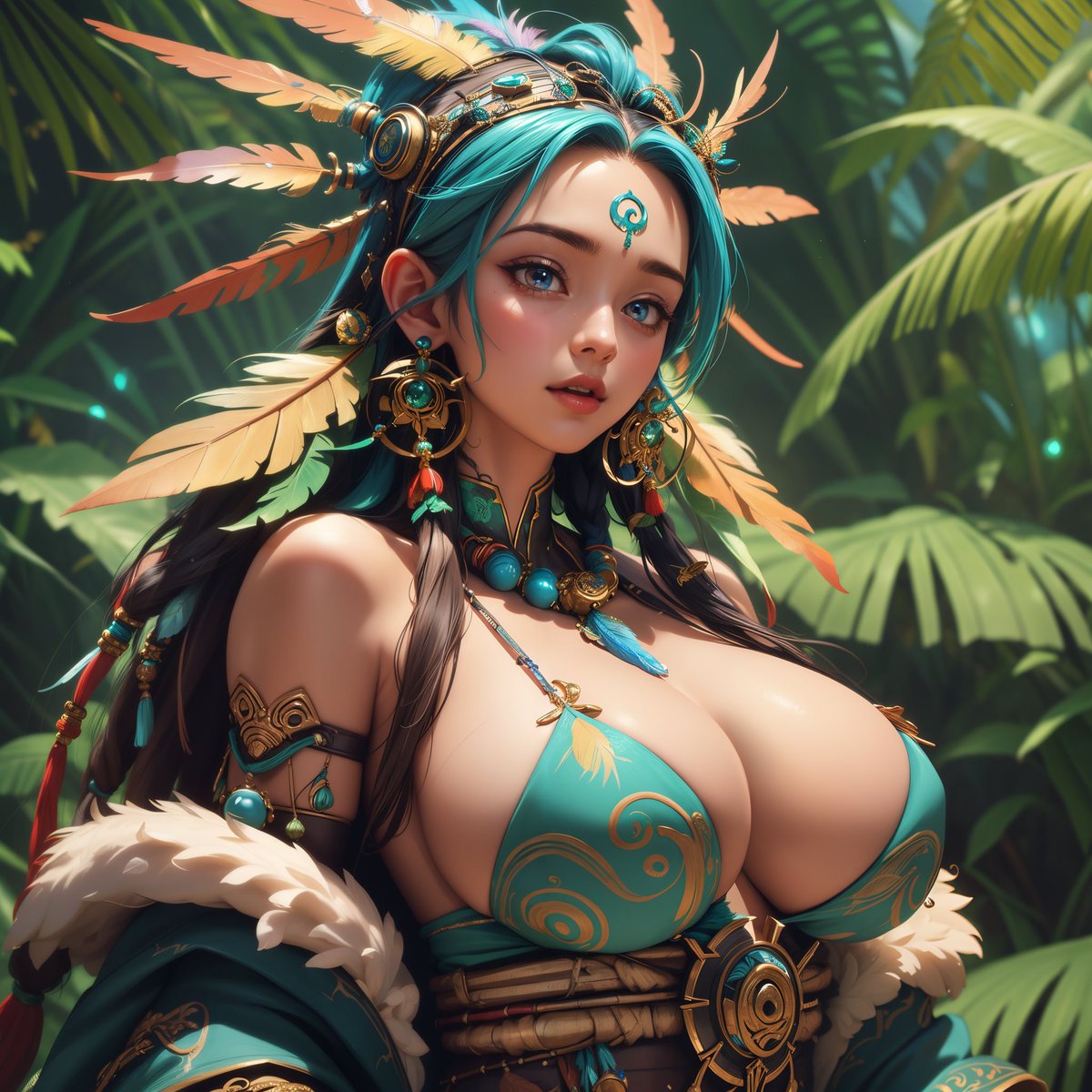 Let's go for a romp in the jungle 🦁

#ShamanChallenge by <a href="/DownBadforAI/">DownBadforAI</a> 

#VToobArt #AIart #aichallenge