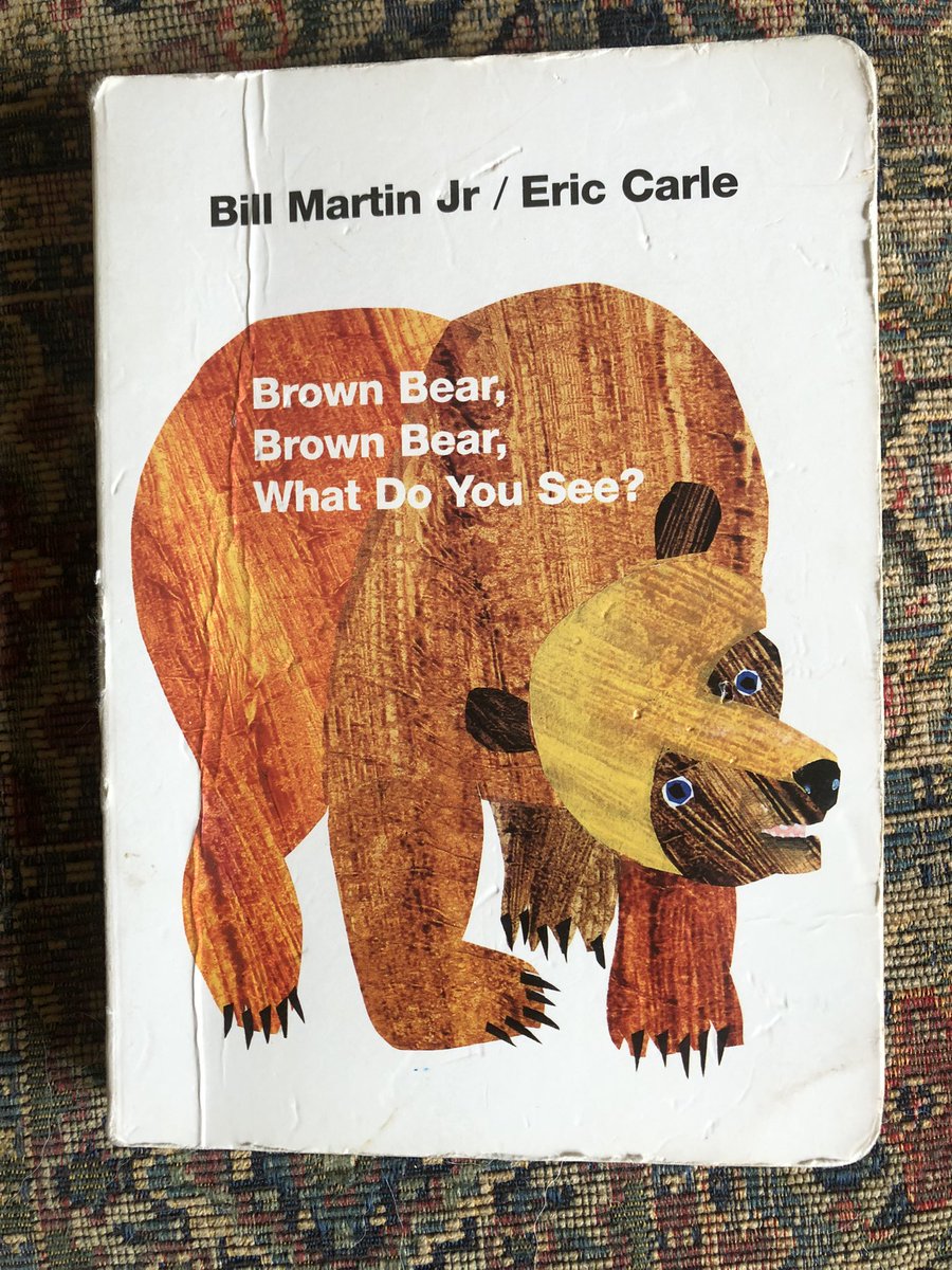 got some awesome feedback someone sent me this. apparently in eric carle's  book 'brown bear brown bear what do you see?' there is a white dog. they  colored the white dog with, image size:900x1200