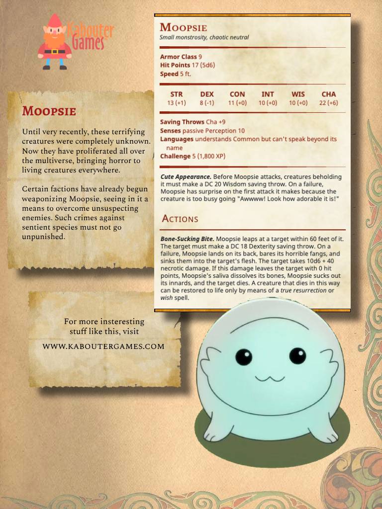 So....inspired by Lower Decks, may we present MOOPSIE!

<a href="/TrondyNewman/">Tawny “My Name is Tawny” Newsome</a> <a href="/JackQuaid92/">Jack Quaid</a> @ToddStashwick