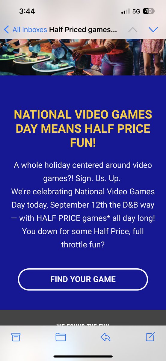 Ally013198's tweet photo. @DaveandBusters is this at all locations today? https://t.co/P1dUIY8ixV