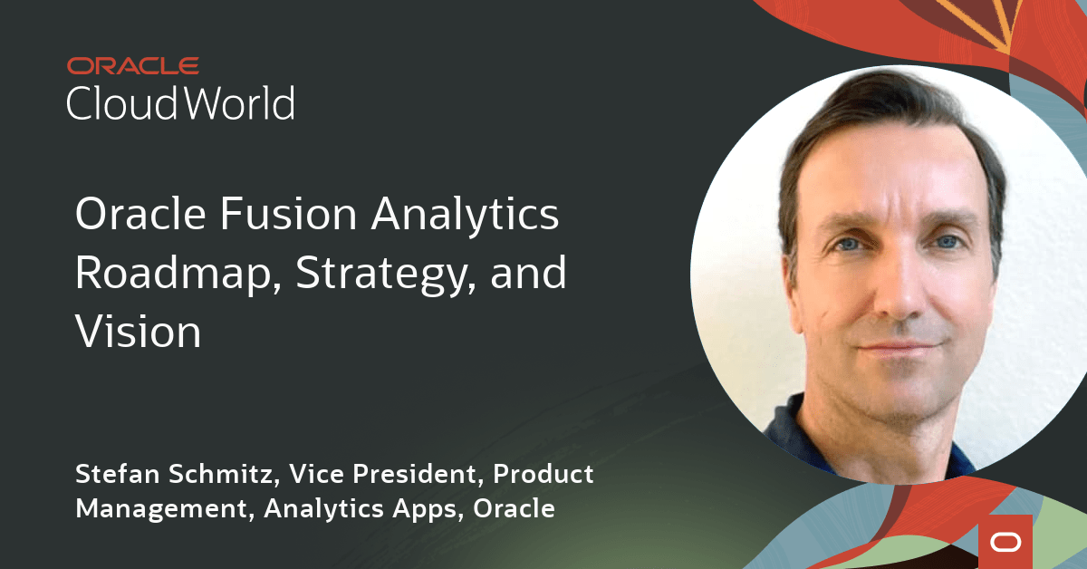 duncanhf's tweet photo. Stefan Schmitz VP of PM for Oracle Fusion #Analytics, discusses planned product innovation and how these purpose-built, content-rich, extensible analytic apps help see around corners. Learn why Fusion Analytics is the best fit for Fusion Apps customers. https://t.co/i2DdUxdBaL https://t.co/15rCjtbm9R