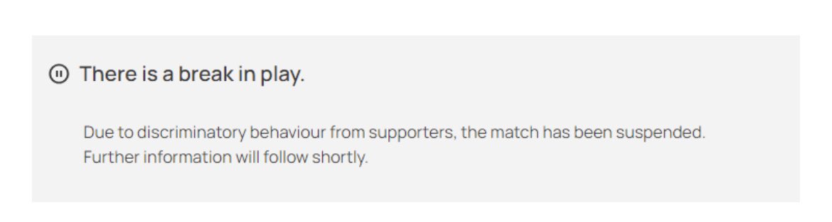 Petrit's tweet photo. Sad. @UEFA confirms the break in the Romania Kosovo football game due to discriminatory behavior of hooligans. Witnesses say it’s a combo of far right Serbian and Romanian nationalists. Options? Maybe emptied stadium or default 3 points for Kosovo. #RomKos #Euro2024Qualifiers https://t.co/y6KU2jrdGN