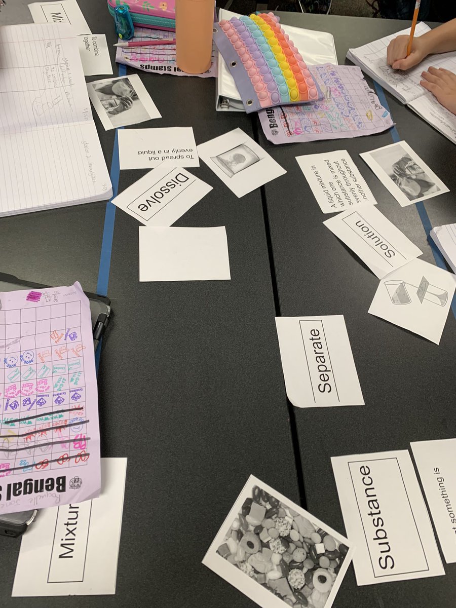 KleinISDscience's tweet photo. Ms. Crawford’s class was having a fun time in stations learning about mixtures and solutions! Graphic organizers, student discourse, sentence stems, data notebooks, and more! Thanks for the great visit @BernshausenKISD #ScienceinAction https://t.co/YjOxrMngEI