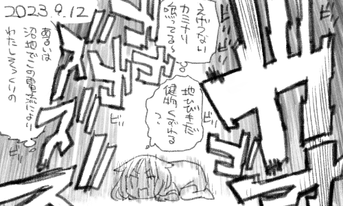 地響きがするほどの雷はなかなか経験がなかったです。
