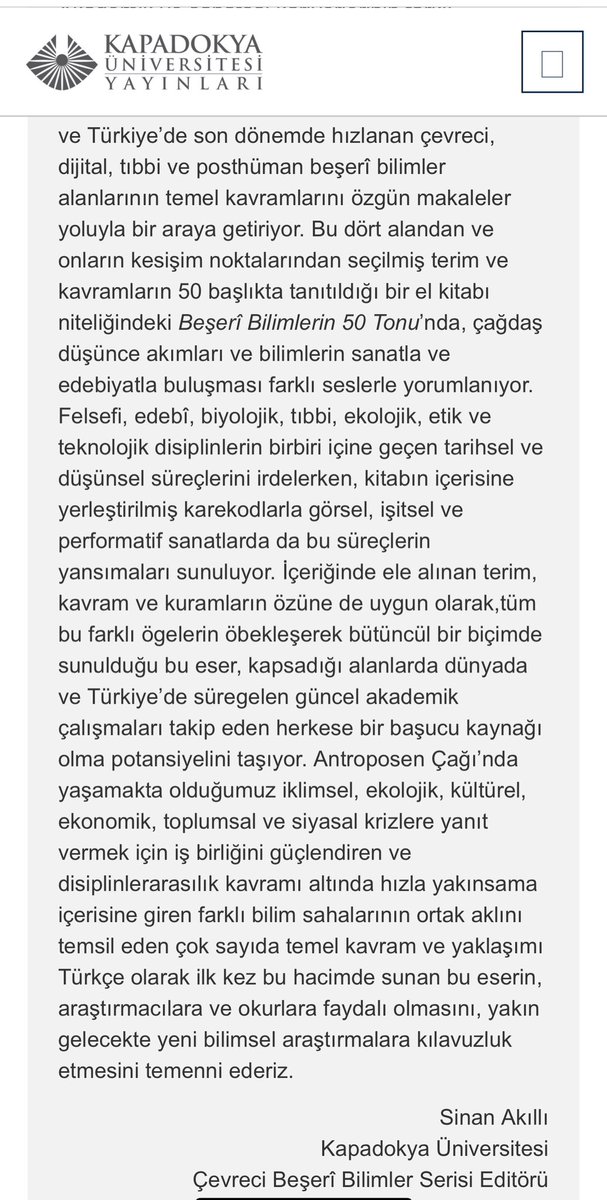 Buket Uzuner (@buketuzuner) on Twitter photo Sizlere çevre, iklimbilim ile sosyoloji ve edebiyat alanlarının kesiştiği çalışmalar için önemli bir kitap tanıtacağım.BU konularla ilgilenen okur veya öğrenciler içün büyük bir eksikliği karşılayacağını umuyorum.Emeği geçenlere👏 <a href="/KapadokyaUniv/">Kapadokya Üniversitesi</a> <a href="/TheSinanAkilli/">Sinan Akıllı</a> <a href="/SerpilOppermann/">Serpil Oppermann</a> Sizlere çevre, iklimbilim ile sosyoloji ve edebiyat alanlarının kesiştiği çalışmalar için önemli bir kitap tanıtacağım.BU konularla ilgilenen okur veya öğrenciler içün büyük bir eksikliği karşılayacağını umuyorum.Emeği geçenlere👏 <a href="/KapadokyaUniv/">Kapadokya Üniversitesi</a> <a href="/TheSinanAkilli/">Sinan Akıllı</a> <a href="/SerpilOppermann/">Serpil Oppermann</a>