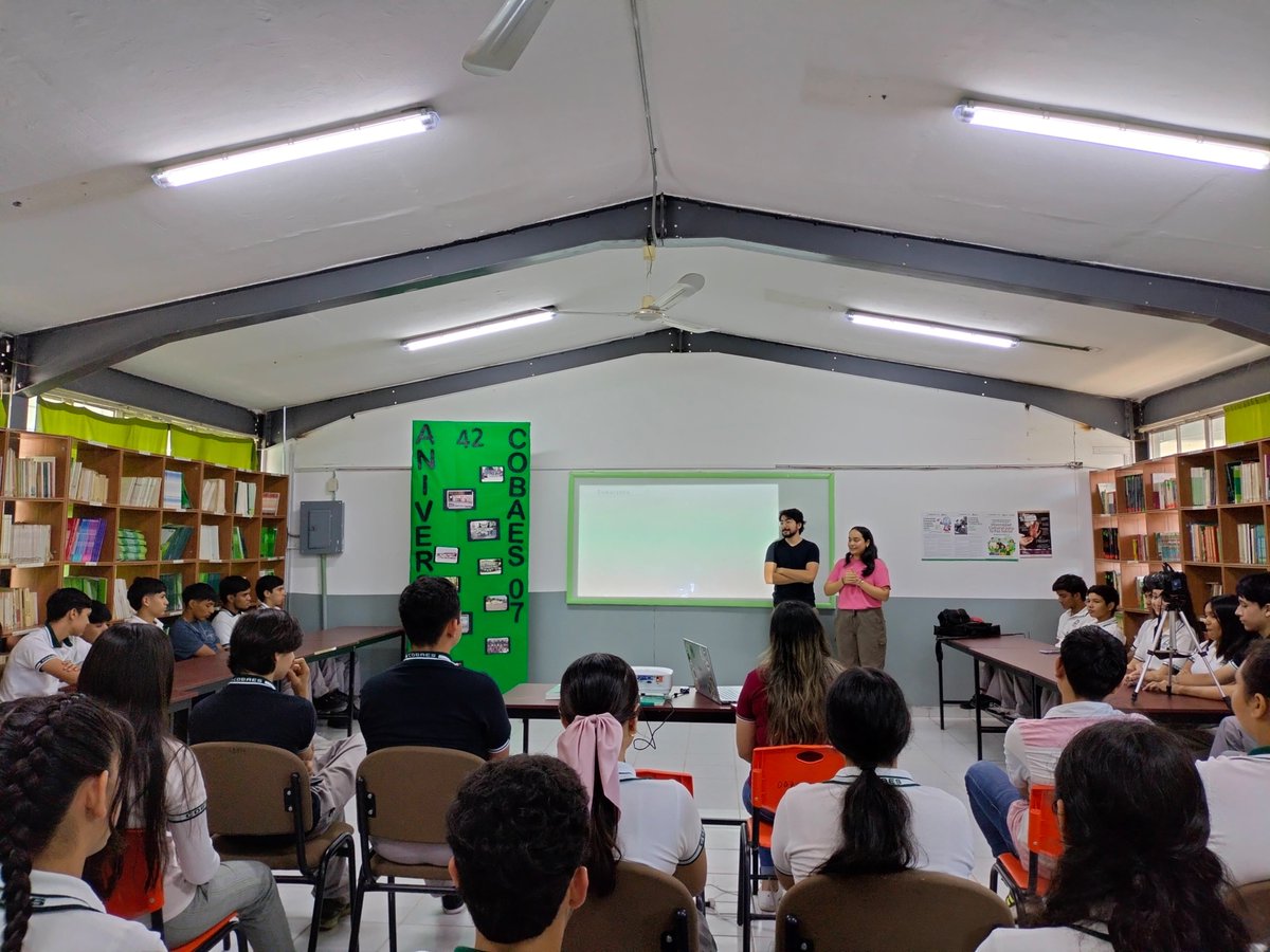 COBAES_07's tweet photo. #CobaesNoticias | #Conferencia: " #Biología: reconocimiento, reubicación y entendimiento ", impartida por los #Estudiantes del #ITLM - Unidad #ElFuerte: Edelira Ochoa y Leonel Gómez, en el Programa de #Ciencias, #Tecnologías y #Emprendimiento | @SanInzunza @LydiaMariaL https://t.co/0Dez7DWmC9