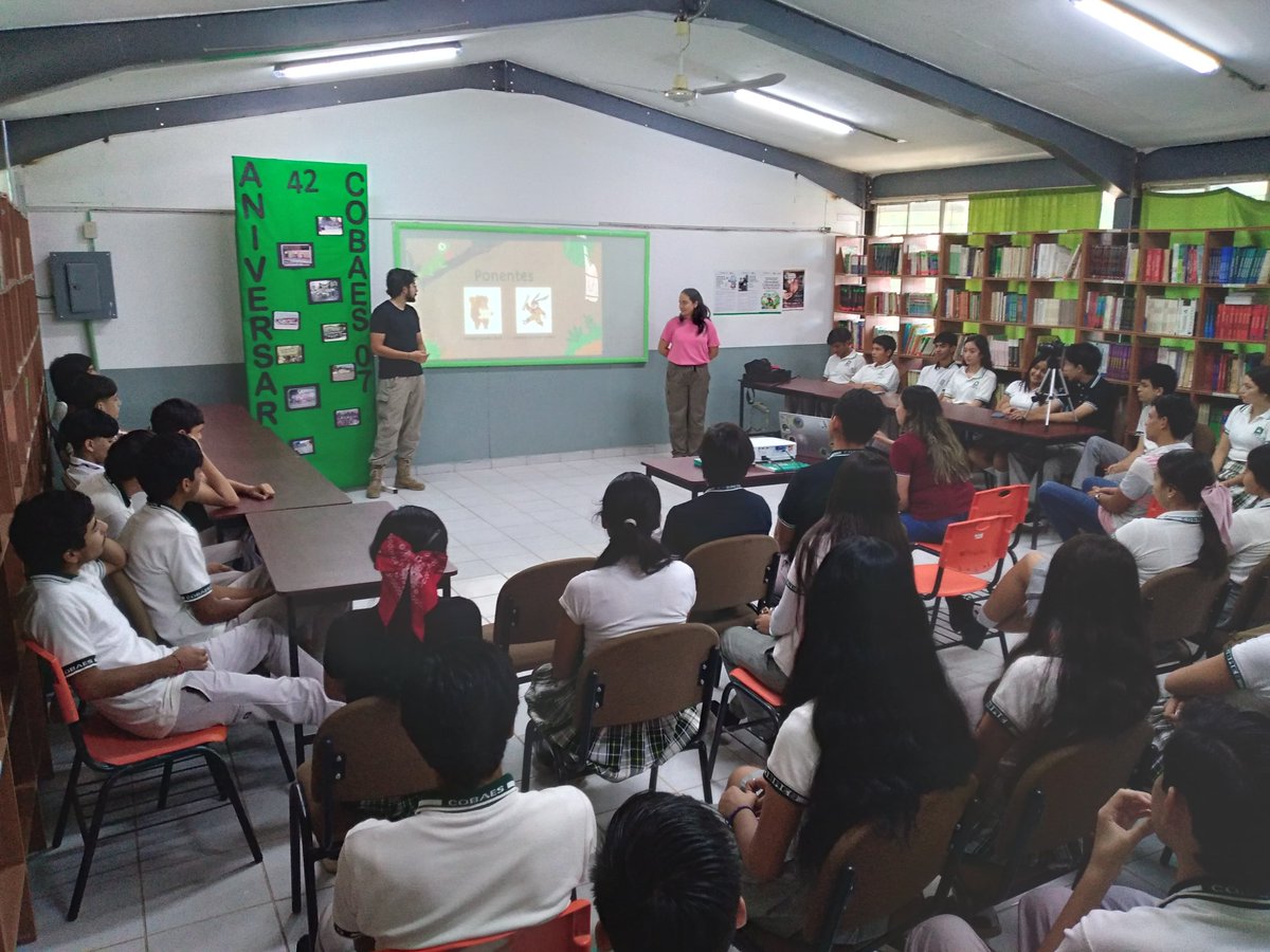 COBAES_07's tweet photo. #CobaesNoticias | #Conferencia: " #Biología: reconocimiento, reubicación y entendimiento ", impartida por los #Estudiantes del #ITLM - Unidad #ElFuerte: Edelira Ochoa y Leonel Gómez, en el Programa de #Ciencias, #Tecnologías y #Emprendimiento | @SanInzunza @LydiaMariaL https://t.co/0Dez7DWmC9