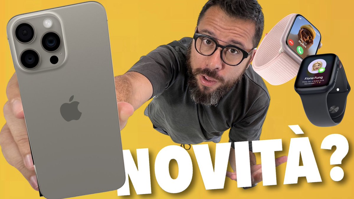 iPhone 15 Pro, Apple Watch 9 ARRIVA USB C e il TITANIO
youtu.be/fPJBD1QFcgI