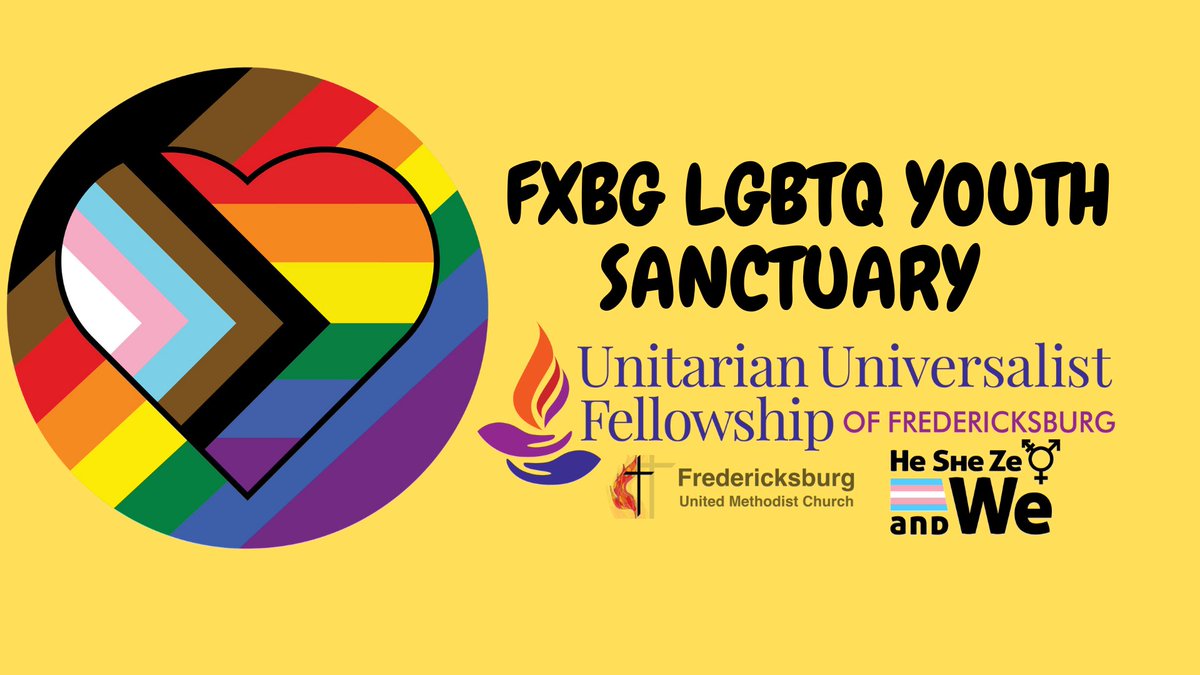 Did you know we open our doors on Third Fridays at 6:00 p.m. to #LGBTQIAYouth and their allies? Our next LGBTQIA+ Youthi is this Friday, September 15th! Be sure to invite all the youth you know who could use this space!  Questions, email  internminister@uuffxbg.org
#FXBG