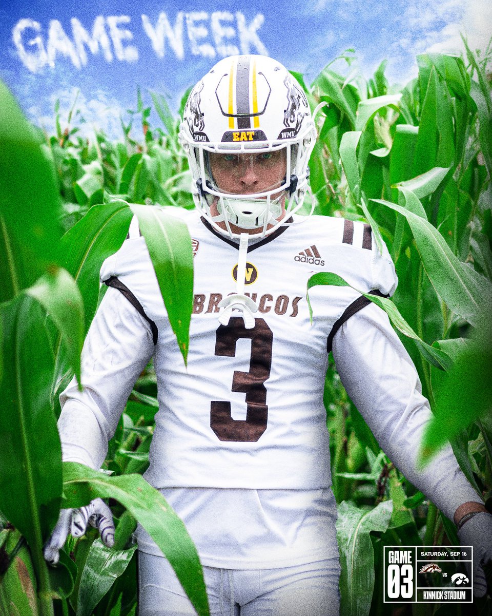 WMU_Football's tweet photo. Clearing the way to 𝑬𝑨𝑻 this week 🌽

#EAT | #BroncosReign https://t.co/jivo9GMj1w