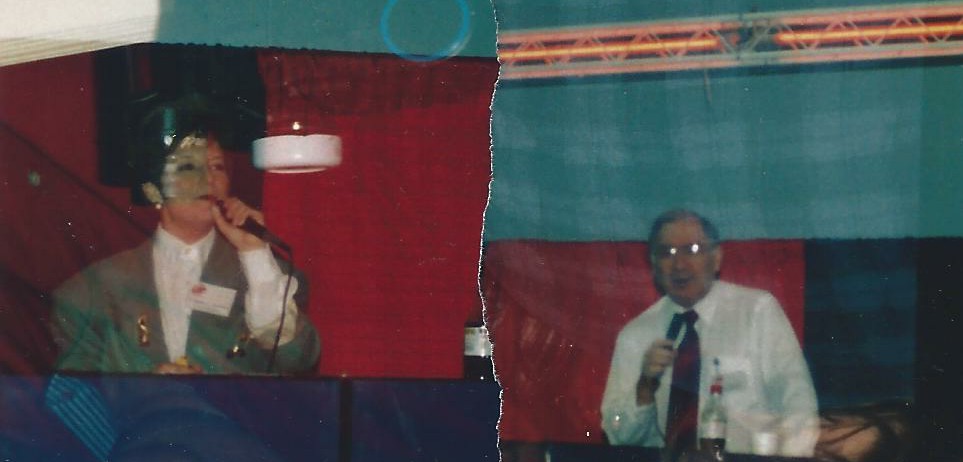 CassieJFox's tweet photo. #TBT 1997 Greenville,SC #BiLoExpo My broadcast & voice over mentor: the late #BillyPowell & I @ The #WSSL100 Fishing Booth #EMCee #BiLO #TheVoiceOfBiLo #WFBCRadio #WCOSRadio #GreenvilleSC #Mentor #TheVoiceOfGreenville https://t.co/xg6dK9Byax
