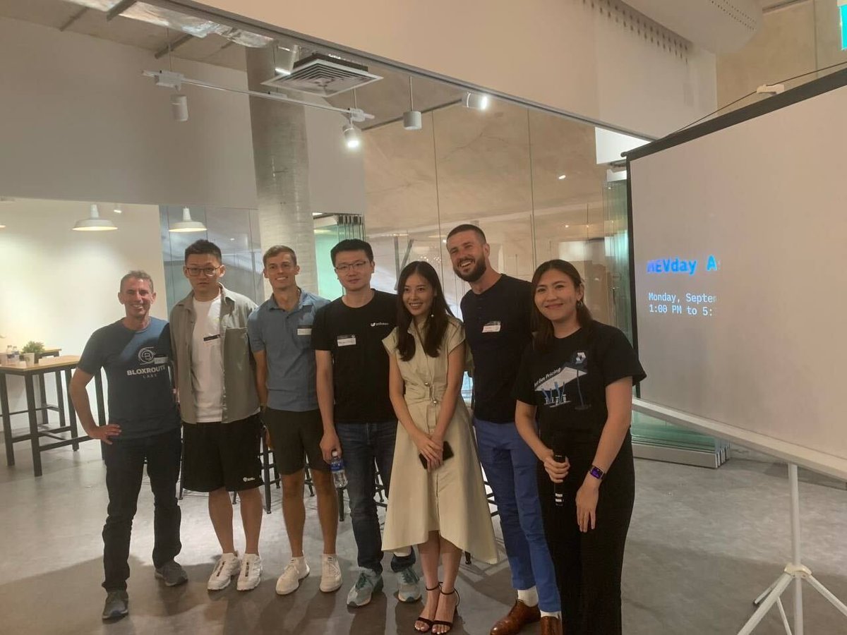 bloXroute (@bloxroute) on Twitter photo 🫡Many thanks to <a href="/IOSGVC/">IOSG Ventures</a> and <a href="/blocknative/">Blocknative | ⛽</a> for inviting bloXroute Co-Founder and COO <a href="/eyalmarkov/">Eyal 阿勇</a> to join #MEVday Asia and discuss MEV Protection alongside amazing speakers!
<a href="/isqueeniee/">Queenie Wu</a>
<a href="/blairlmarshall/">Blair Marshall</a>
<a href="/tkstanczak/">Tomasz K. Stańczak</a>
<a href="/changwu_tw/">changwu.eth</a>
<a href="/CryptoMark0727/">markw.eth ƒ(A.I.) ℝ</a> 🫡Many thanks to <a href="/IOSGVC/">IOSG Ventures</a> and <a href="/blocknative/">Blocknative | ⛽</a> for inviting bloXroute Co-Founder and COO <a href="/eyalmarkov/">Eyal 阿勇</a> to join #MEVday Asia and discuss MEV Protection alongside amazing speakers!
<a href="/isqueeniee/">Queenie Wu</a>
<a href="/blairlmarshall/">Blair Marshall</a>
<a href="/tkstanczak/">Tomasz K. Stańczak</a>
<a href="/changwu_tw/">changwu.eth</a>
<a href="/CryptoMark0727/">markw.eth ƒ(A.I.) ℝ</a>