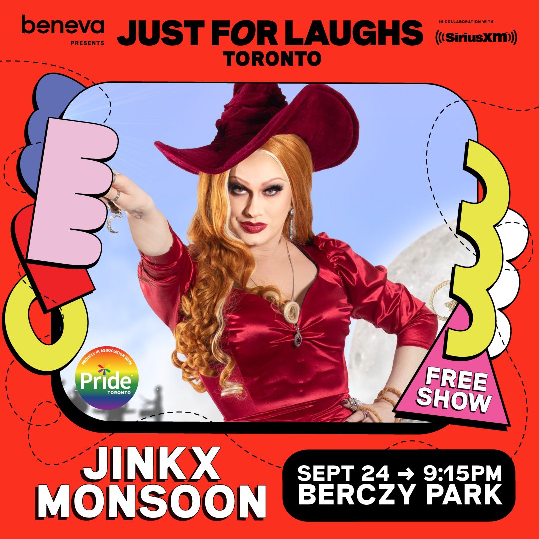 PrideToronto's tweet photo. An Official Pride Toronto "365" Affiliated Event- Just For Laughs Toronto
September 21-30.
So much talent...some of it queer and hilarious.
Tickets available at: https://t.co/6XMvPx7DHz
#jfltoronto @JFLToronto @JinkxMonsoon @mystmilano https://t.co/Re6Dktgk3H