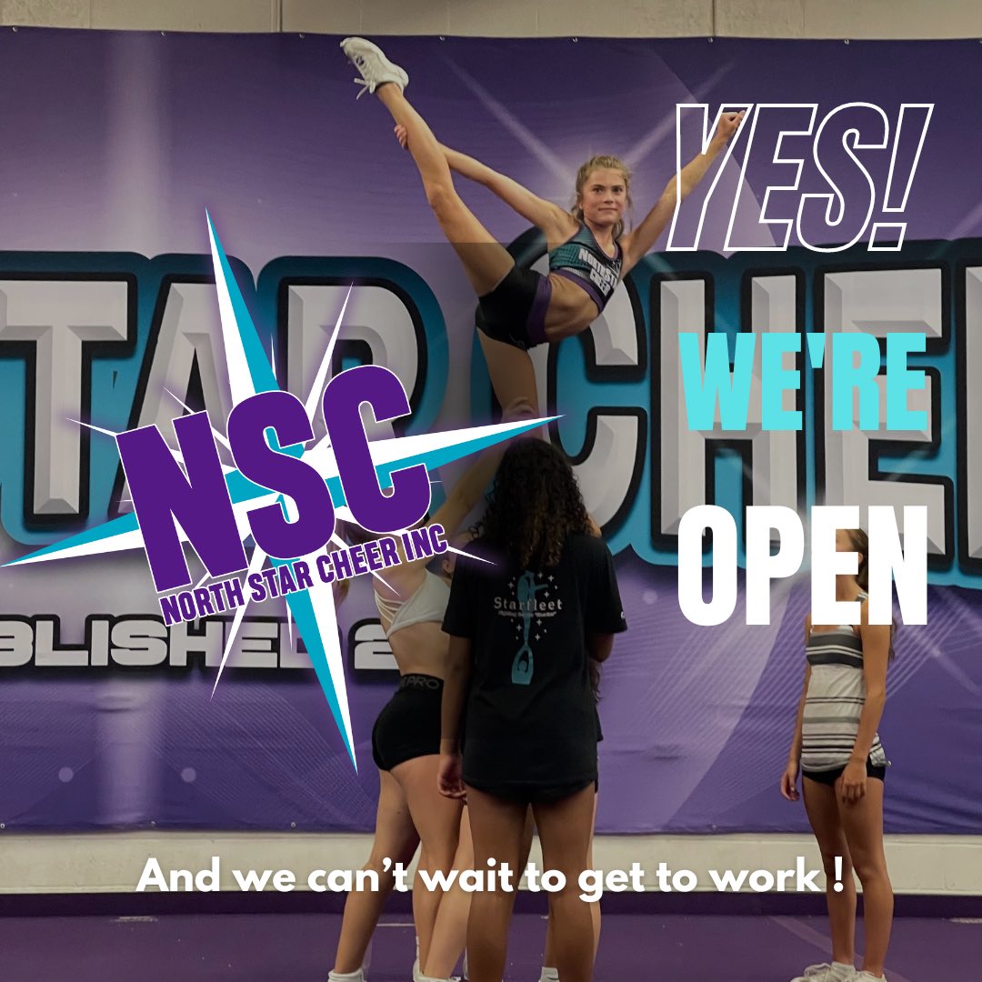 NorthStar_Cheer's tweet photo. Season 18 is underway! We will be accepting new athletes for our part time competitive teams for a limited time only ✨ contact us today https://t.co/1KZgli9ET4 https://t.co/QjkeGtmOL7