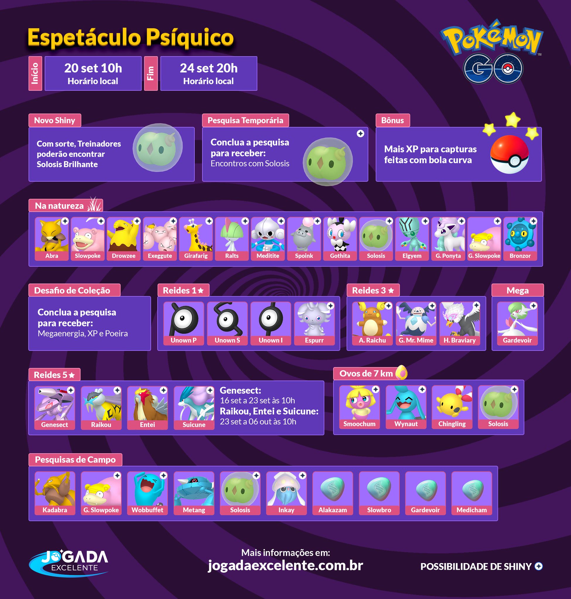 Espetáculo Psíquico  Pokémon GO 