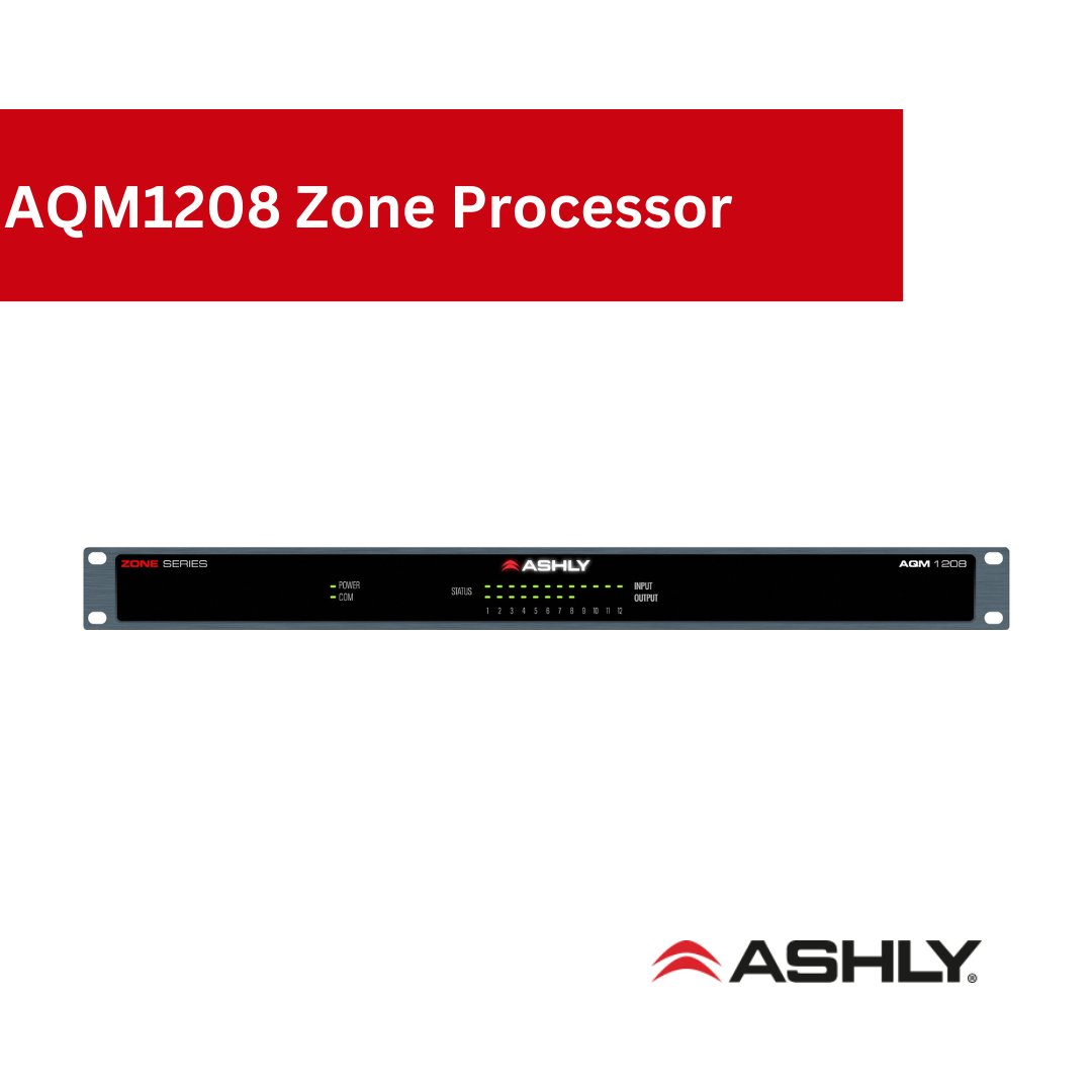Introducing the revolutionary AQM1208 Zone Processor at InfoComm! This remarkable 12x8 processor, boosted by AquaControl™ DSP technology, offers an unparalleled experience of remote viewing around the globe.

#AshlyAudio #ProAV #ProAudio #ProSound