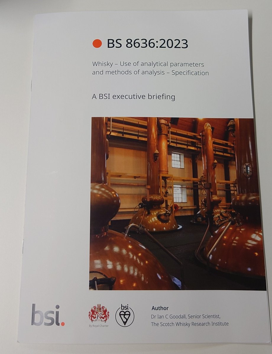 TheEmbraExpress's tweet photo. Very much enjoyed the launch of the new @BSI_UK Whisky Standard at Holyrood Distillery this evening. A four year journey to get here but it's been worth it.

#CoolScotchFacts https://t.co/mNd3mHdrIk
