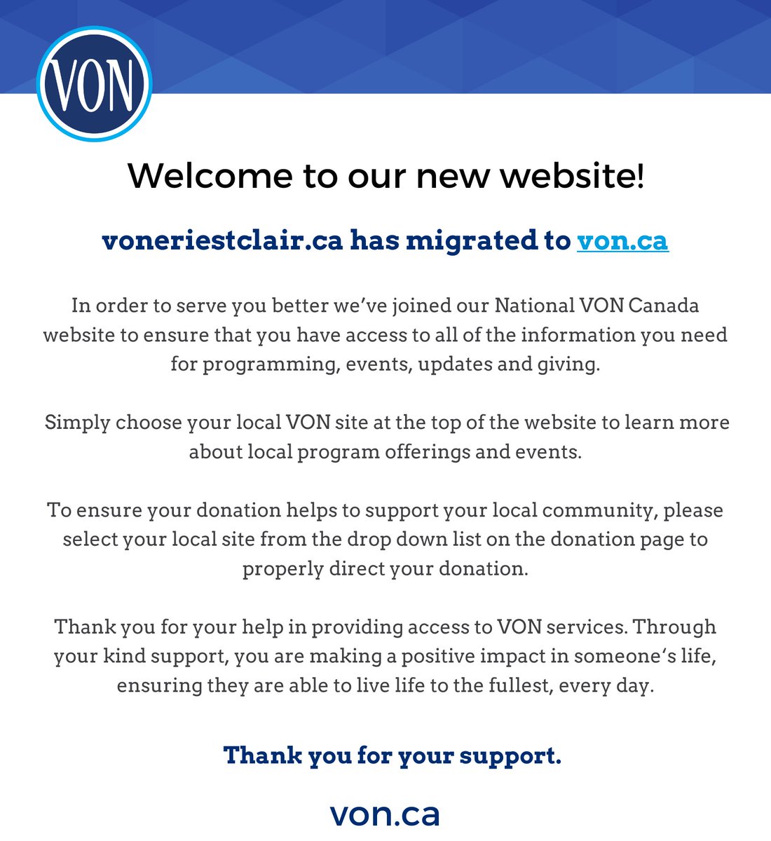 VON Erie St. Clair tweet media