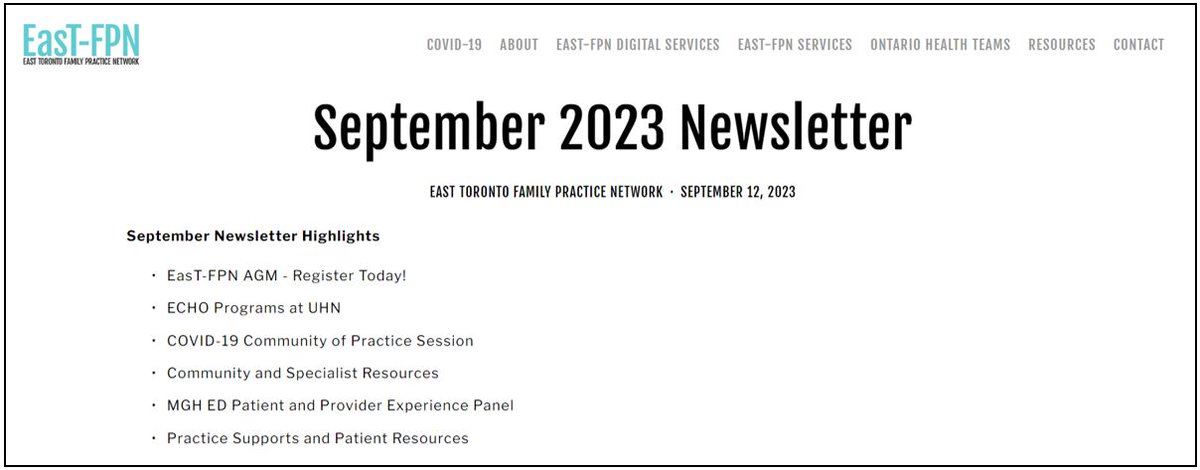 East Toronto Family Practice Network tweet media