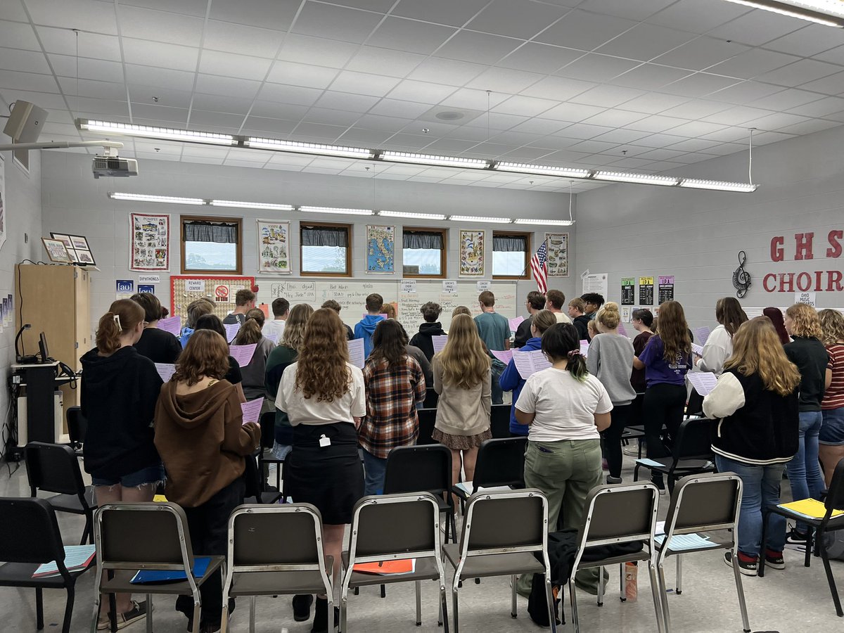 From earlier today… What a great start to the day, the GHS chorus sounded amazing singing the Star Spangled Banner! <a href="/GenevaSchools1/">@GenevaSchools</a>