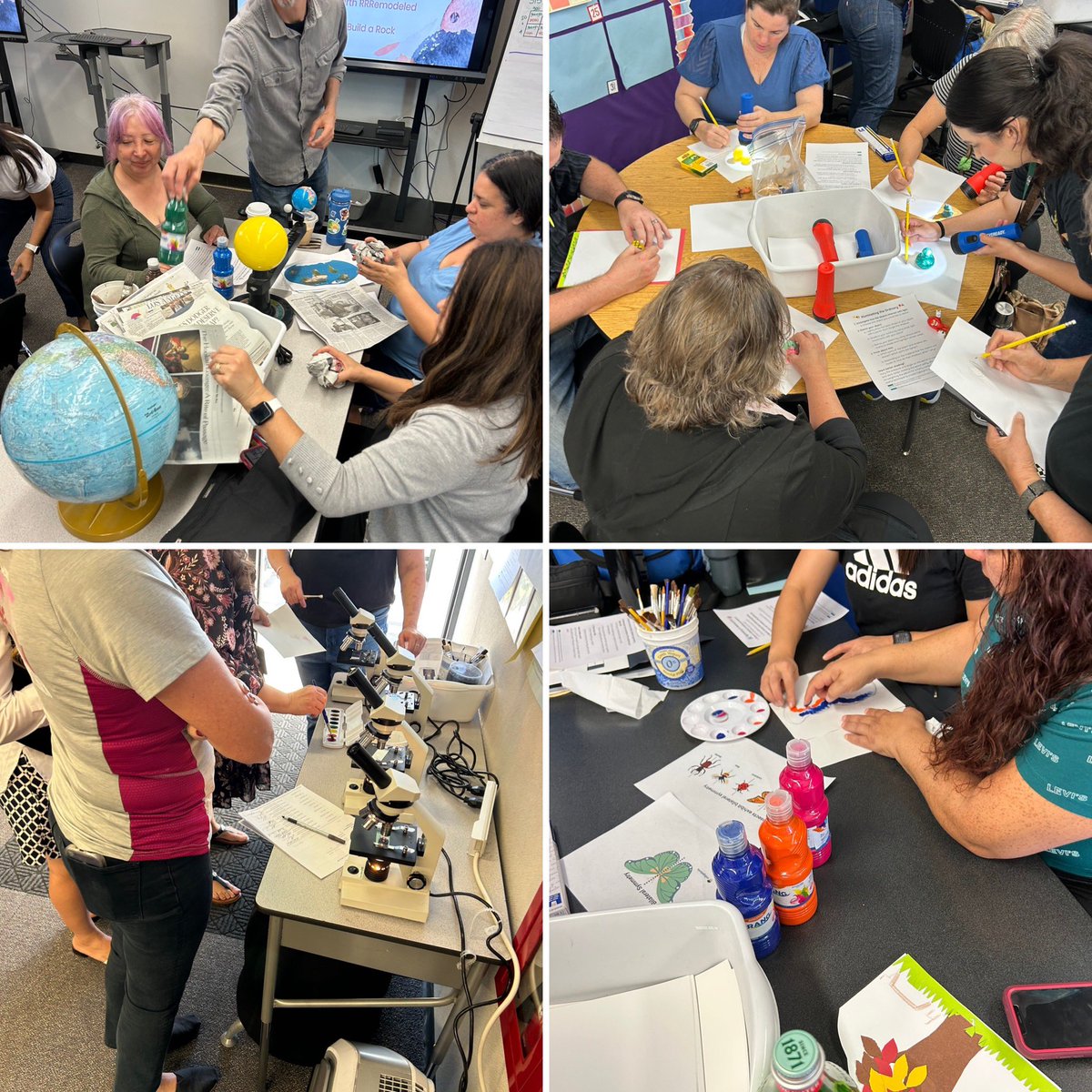 santana6thgrade's tweet photo. Blending the boundary between art &amp; science! Getting teachers excited about integrating art into our science lessons. #professionalDevelopment #SEL @PomonaUnified @2KatShoPUSD https://t.co/G0RdLmOW3A