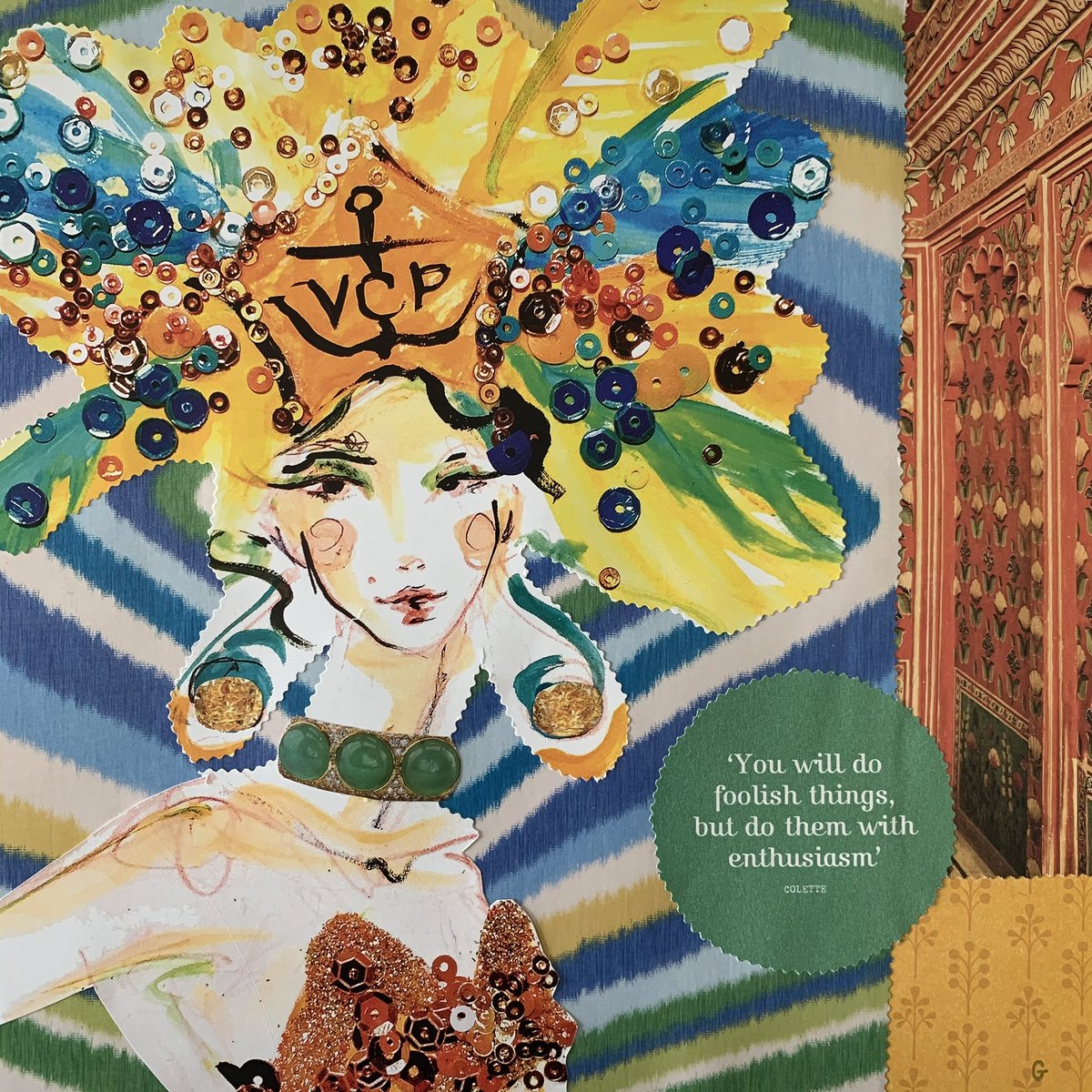 gigilcreative's tweet photo. one of a kind paper collages handmade with love 🥰 https://t.co/eE8YymAF8w