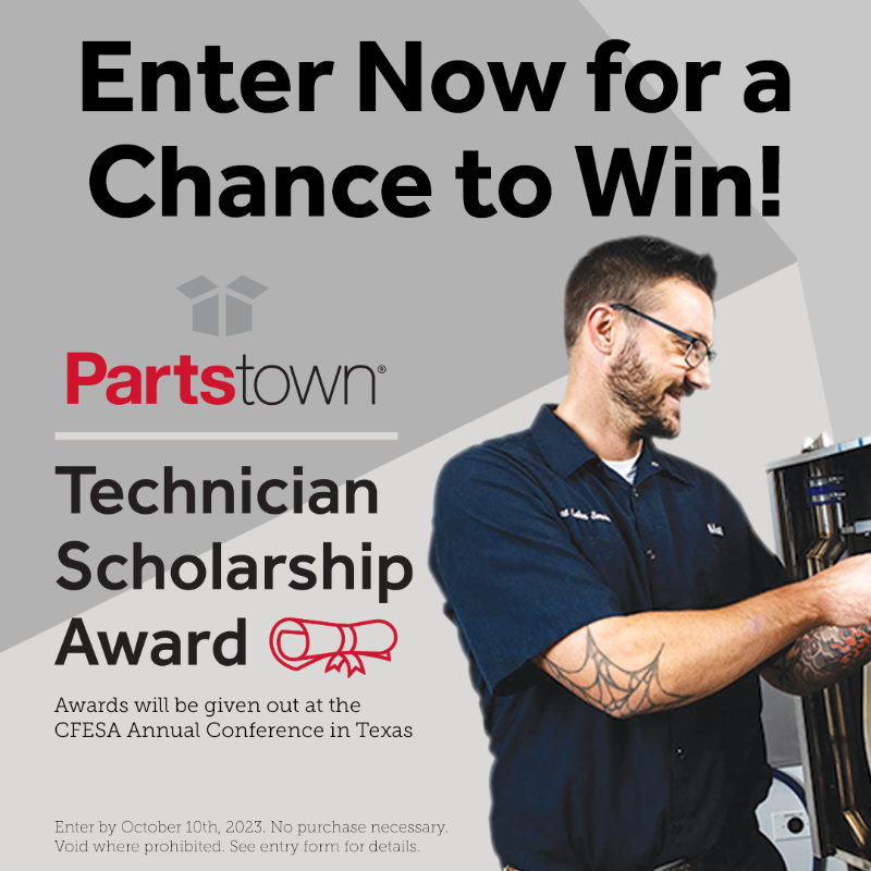 PartsTown's tweet photo. We are giving away 10 technician scholarship awards at the CFESA Annual Conference in Texas worth $1,500 in CFESA training and cash. The deadline to enter is October 10th! #technician #cfesa #servicetechnician #scholarship