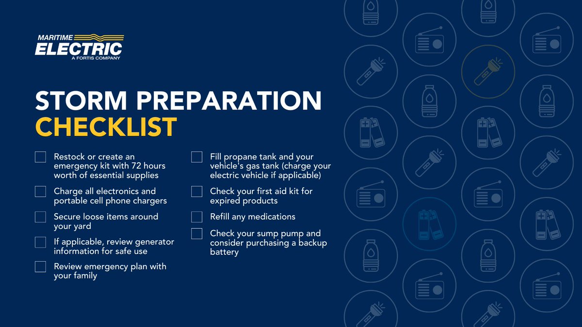 MECLPEI's tweet photo. We continue to follow Hurricane Lee as it tracks towards Atlantic Canada. We are preparing across our operations to respond and encourage all Islanders to be prepared. Visit our website for a storm preparedness and safety checklist: https://t.co/bC2zzE7z2x https://t.co/nGzeE99n7S