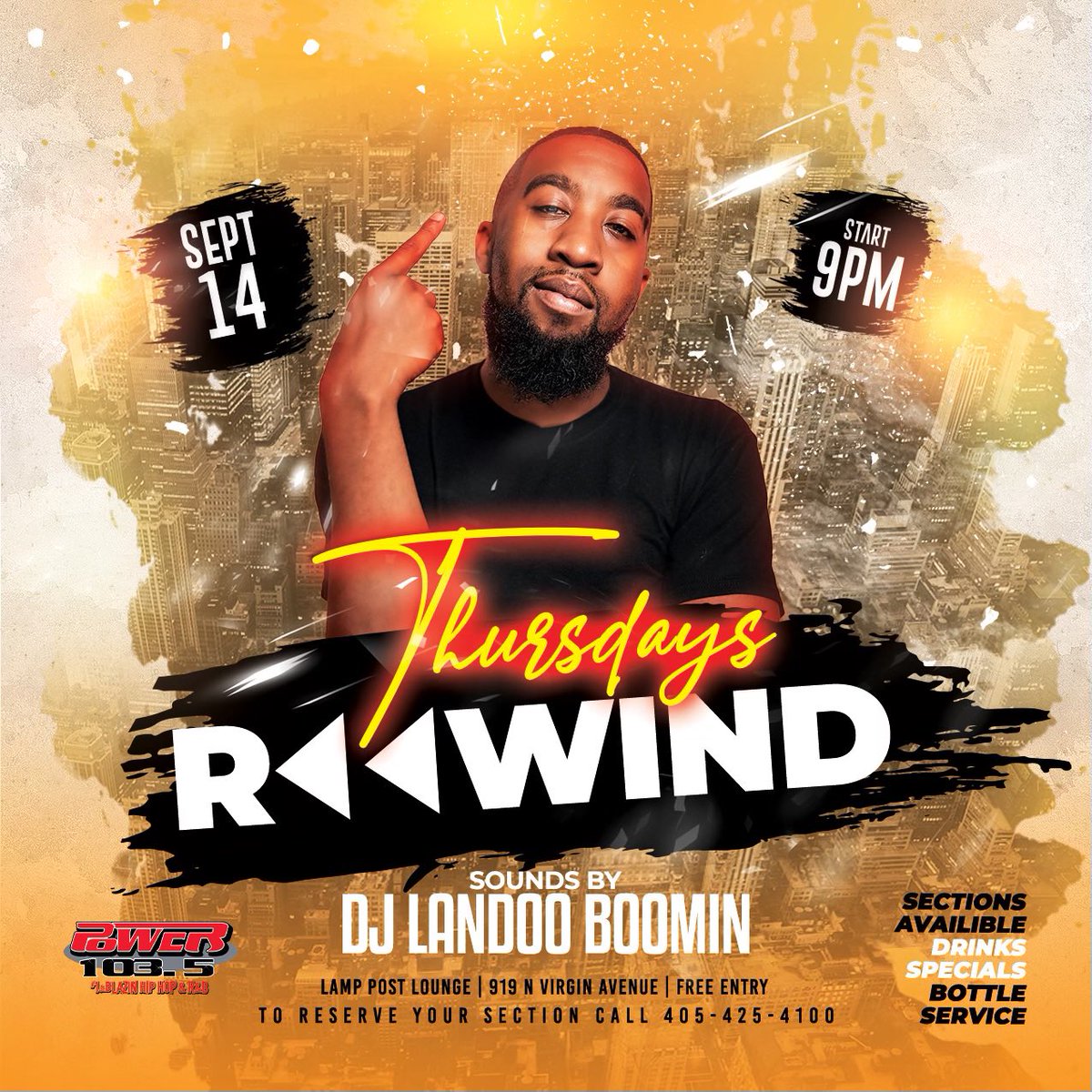 FREE!!! The only place to be this THURSDAY for REWIND THURSDAYS playing the best in 90’s and 2000’s music is the Lamp Post Lounge located at 919 N. Virginia Avenue with doors opening at 9pm and it’s FREE FOR EVERYONE to GET IN!!! <a href="/Landoo1035/">.</a>