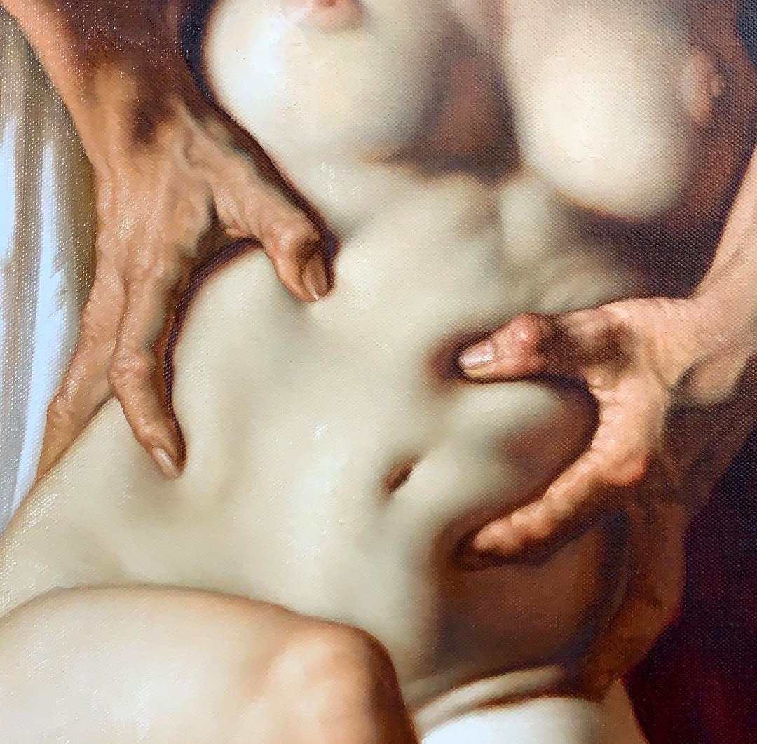 Eyesofgod__'s tweet photo. Oil paintinng by Roberto Ferri https://t.co/B3S8hbauOB