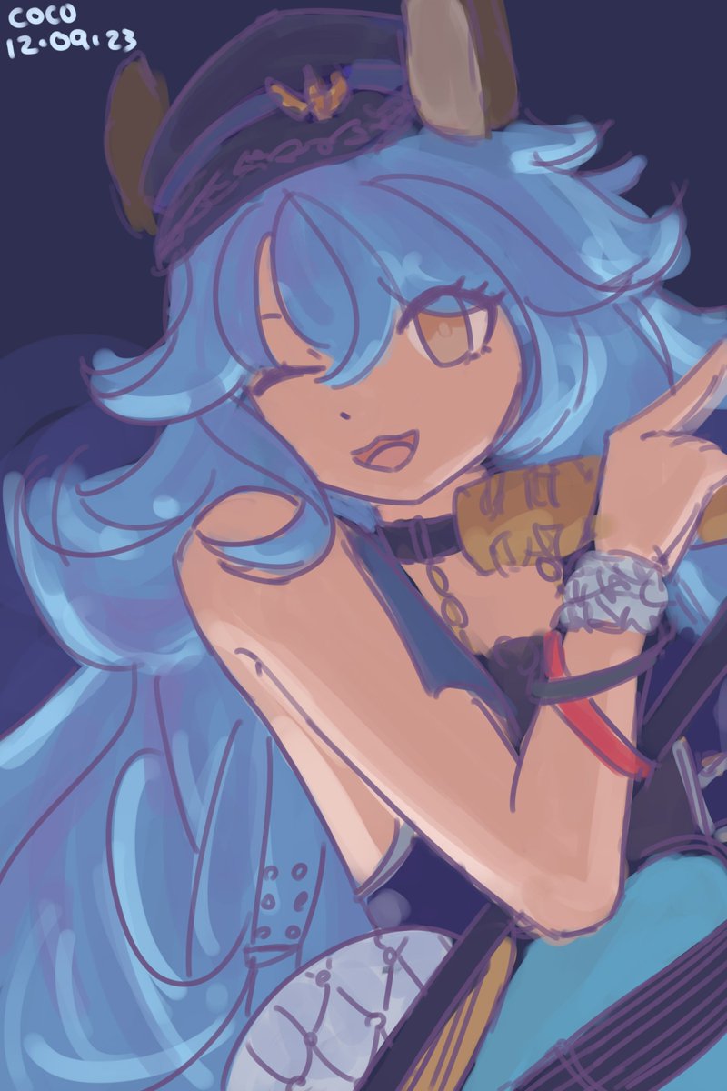 coconu_t_'s tweet image. INCREDIBLY rushed ferry doodle (theres a 5kx7.5k fullbody sketch. i&apos;ll get to that eventually)  #granbluefantasy