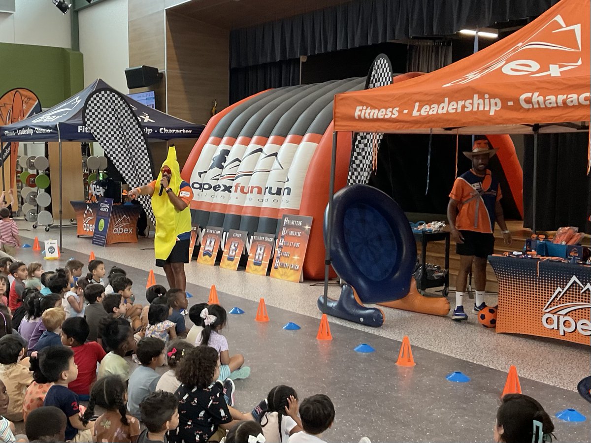 Our students brought the energy at today’s <a href="/apexleaderco/">Apex Leadership Company</a> Fun Run pep rally. Donate now at myapexevent.com/redbud-element… to help support our goal to raise funds for Classroom Enrichment. #ApexPower #BuildingLeaders