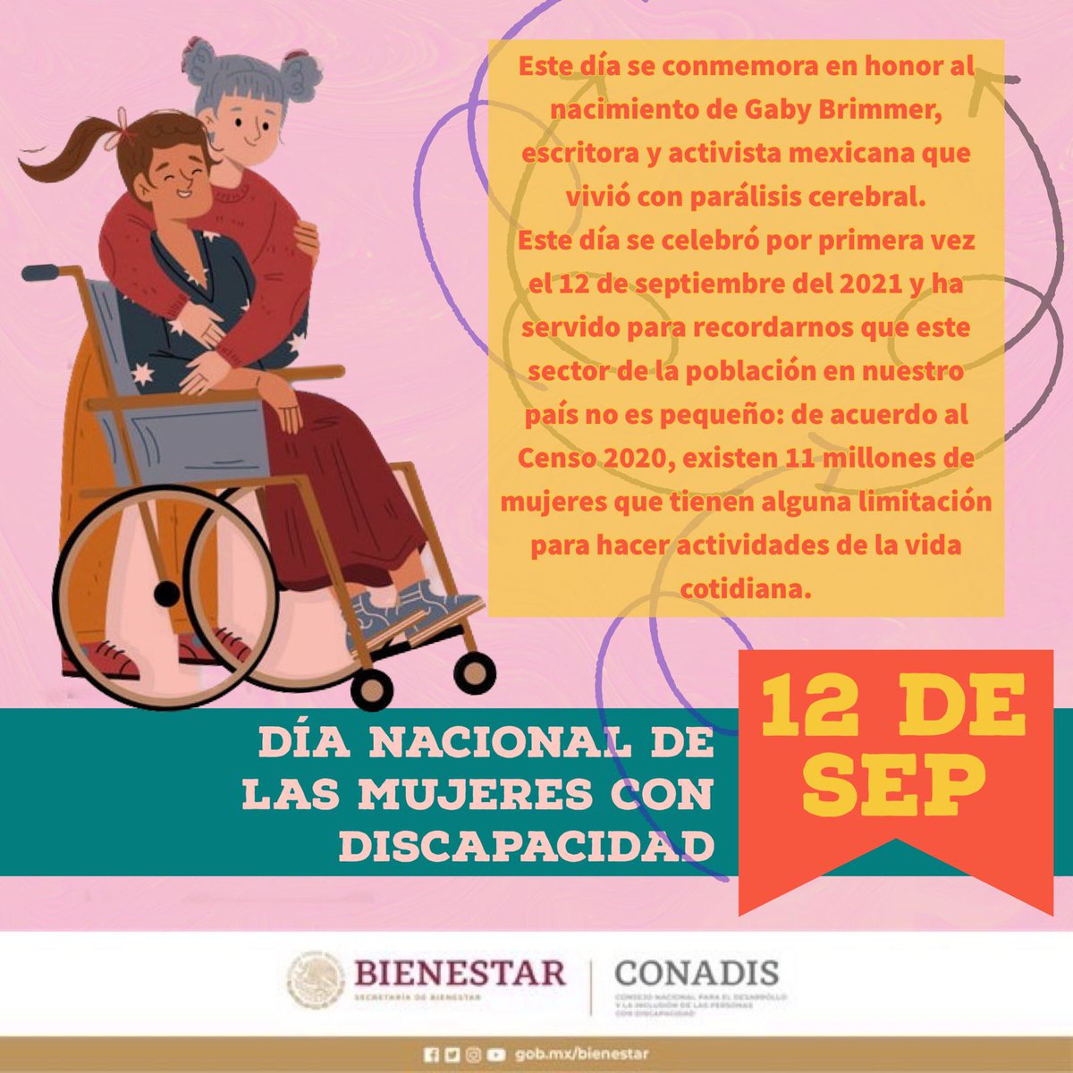 12 septiembre En el Día Nacional de las Mujeres con Discapacidad, honramos la valentía y determinación de quienes enfrentan desafíos únicos. Su lucha inspira a construir un mundo más inclusivo y equitativo. #Inclusión