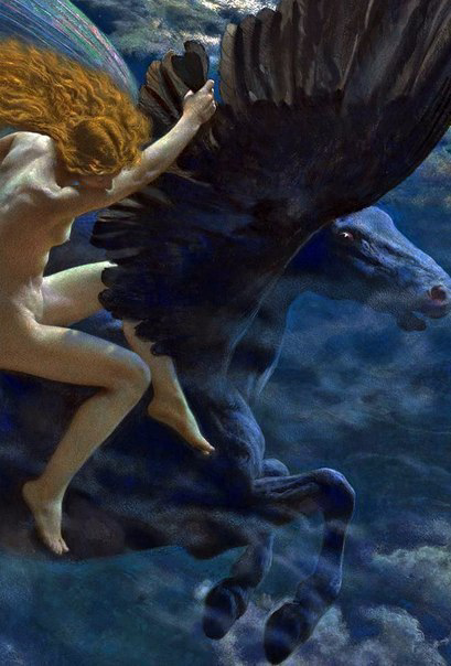 Eyesofgod__'s tweet photo. Dream Idyll (A Valkyrie) by Edward Robert Hughes (1902) https://t.co/cbcNmtqCef
