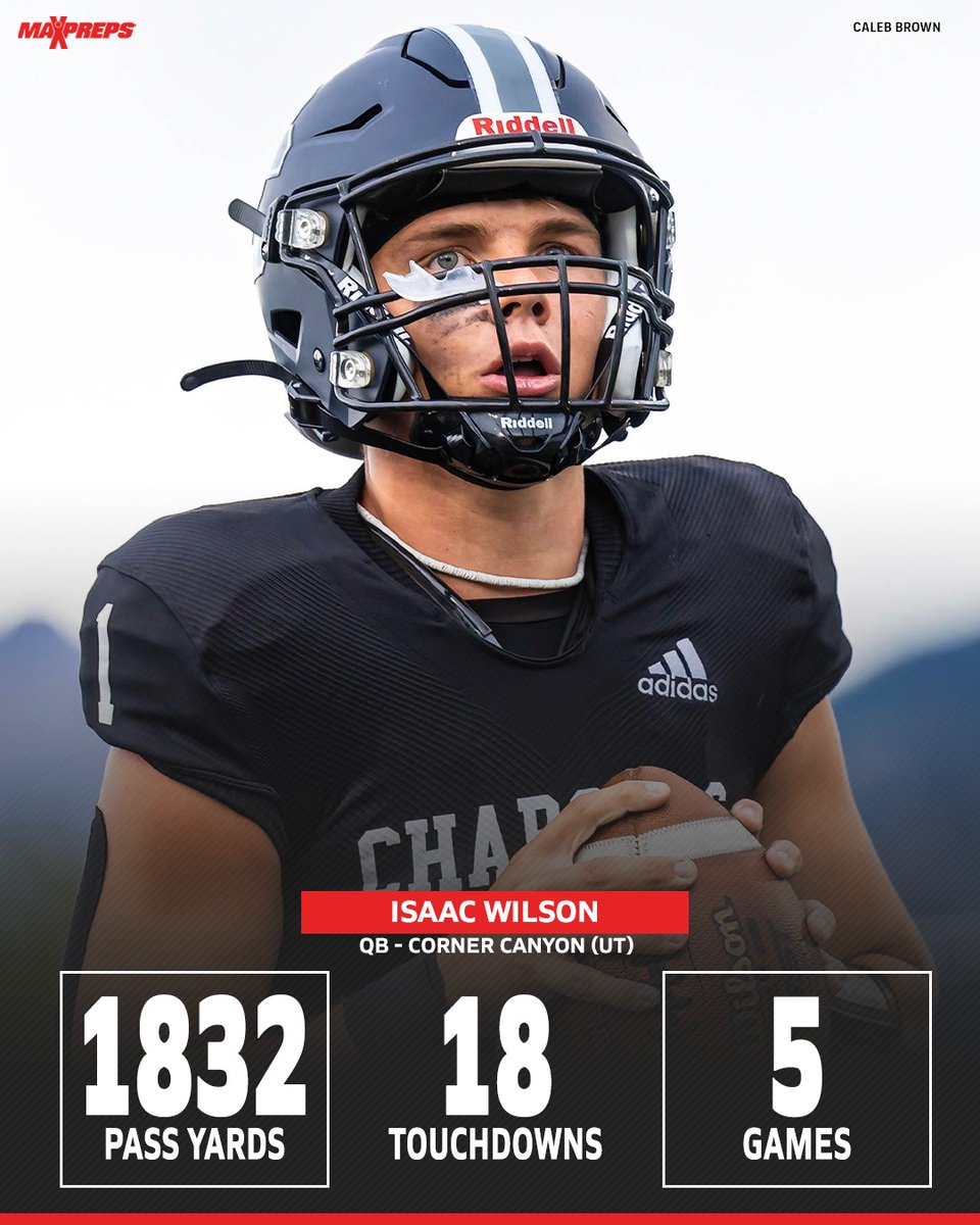 Zach Wilson's younger brother is Isaac leading the nation in passing at Corner Canyon in Utah. 🔥🏈

Full story ⬇️
maxpreps.com/news/cplwEHCPP…
