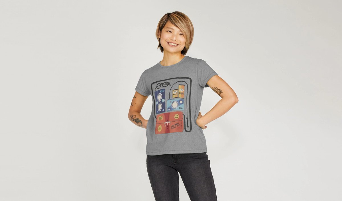 Woman's Film Photo Nerd Crew Neck T-Shirt | Suzanne Murphy suzanne-murphy.teemill.com/product/womans…