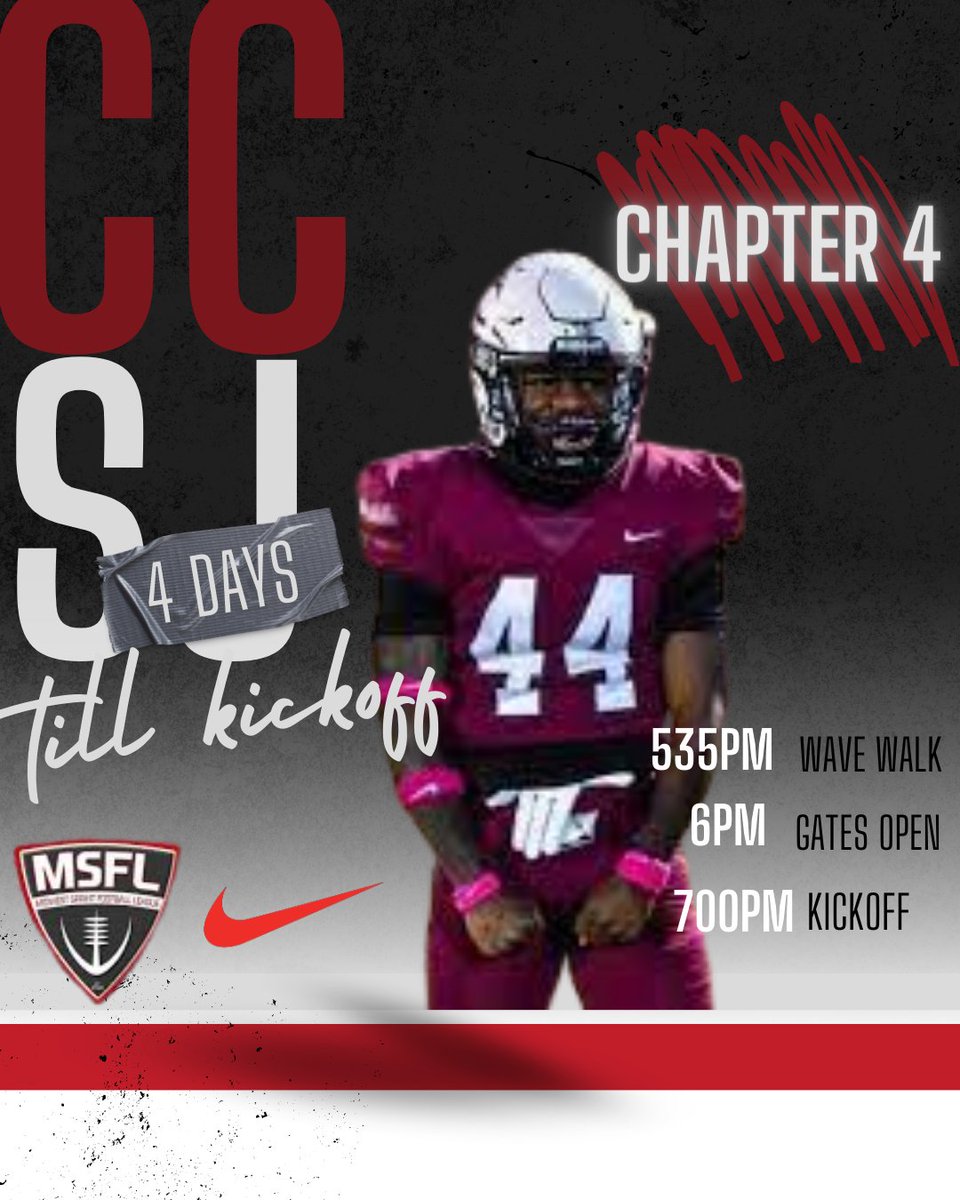 CCSJFootball's tweet photo. 4 more days!!! https://t.co/68K8sHf4UP